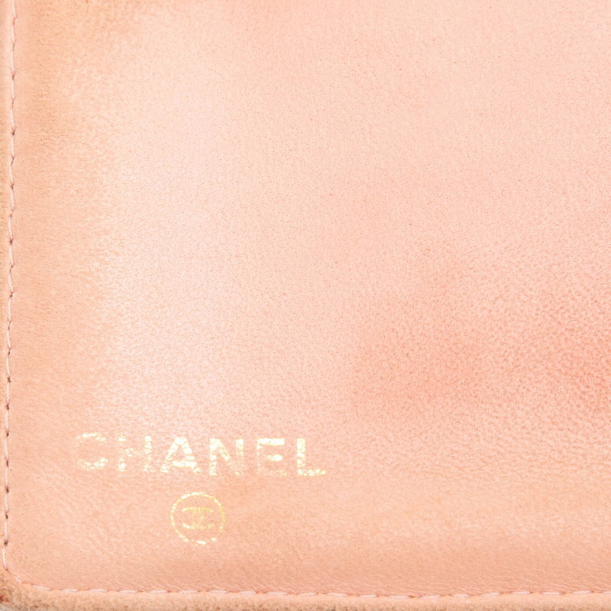 Chanel Pink Grained Calfskin Wallet (Bi-Fold) (Pre-Owned)