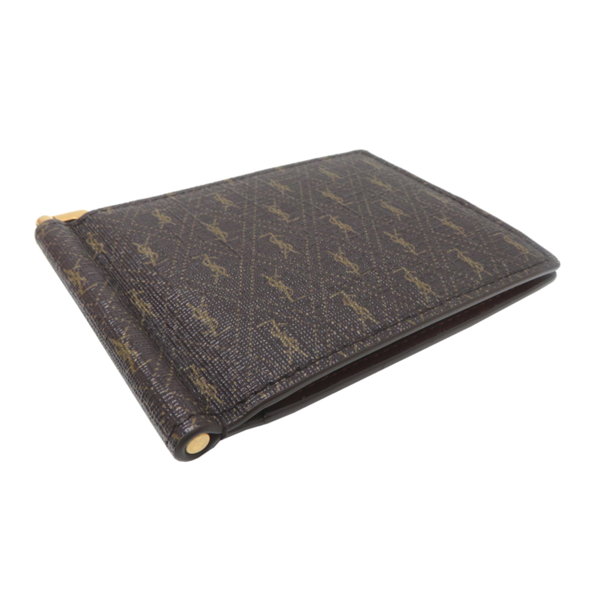Saint Laurent Brown Pvc Leather Money Clip (Pre-Owned)