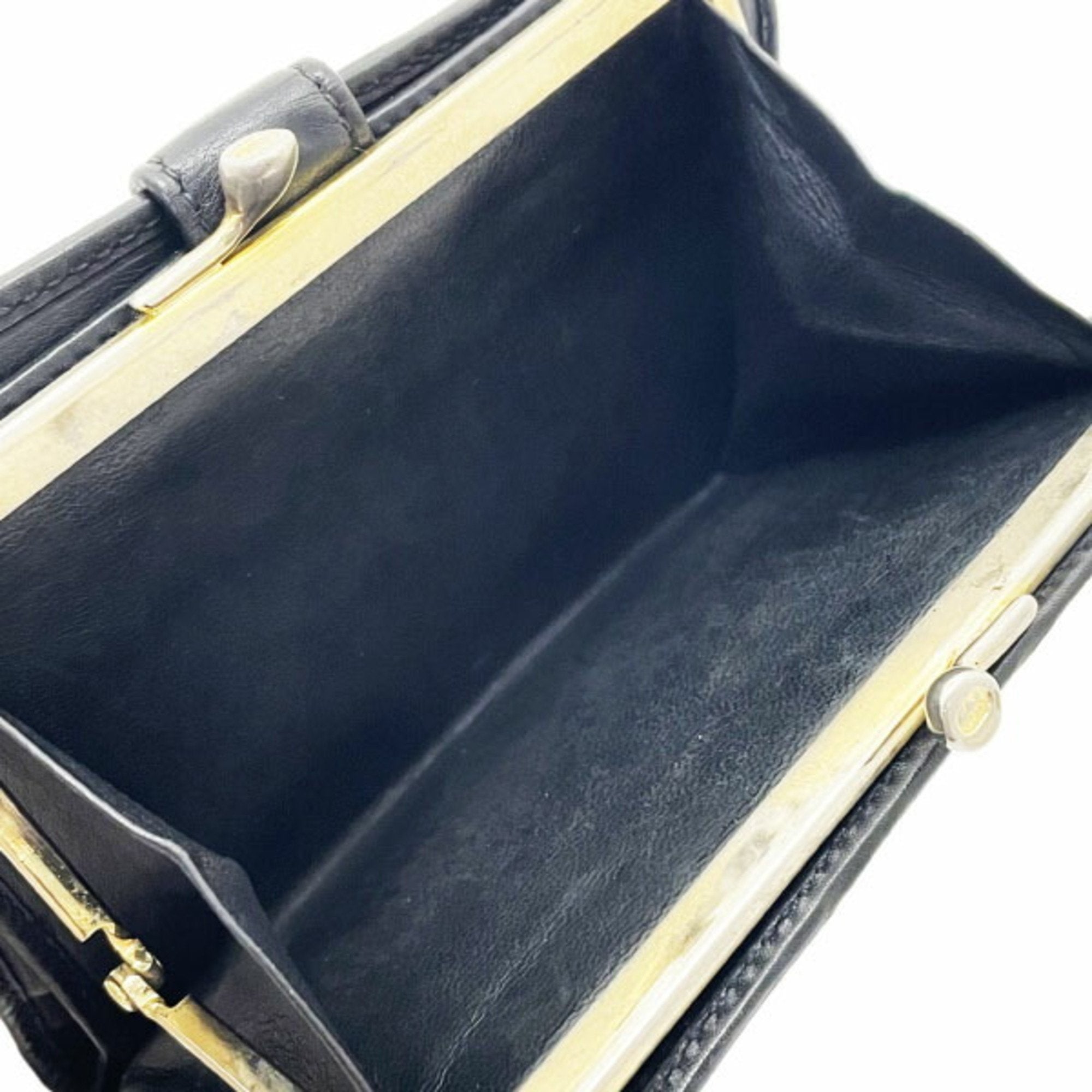 Gucci Black Green Red Color Pvc Leather Middle Wallet (Bi-Fold) (Pre-Owned)
