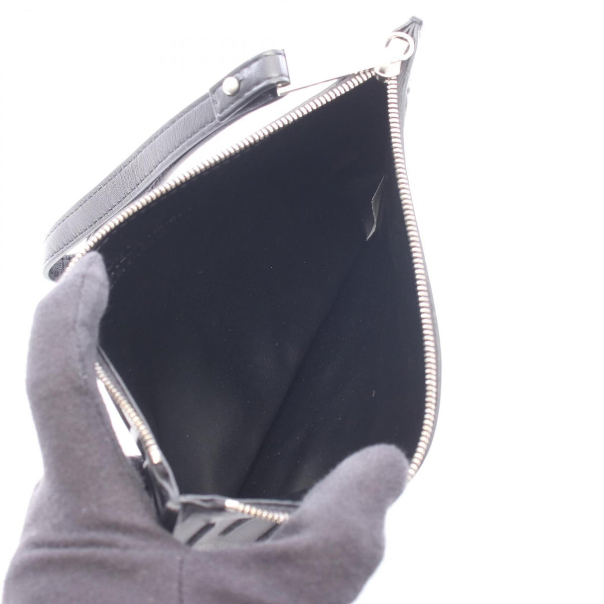 Bottega Veneta Black Intrecciato Clutch Bag (Pre-Owned)