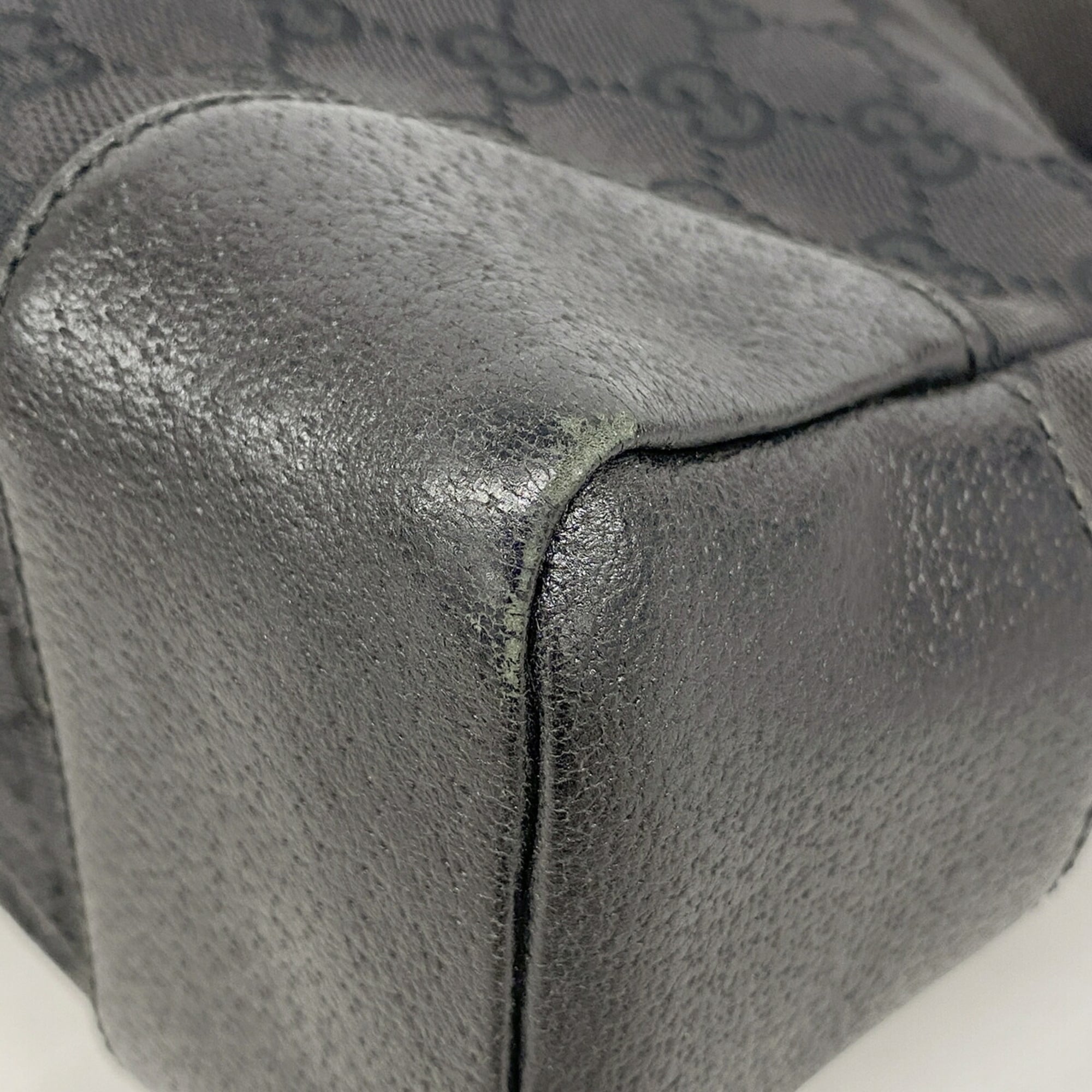 Gucci Black Canvas Shoulder Bag (Pre-Owned)