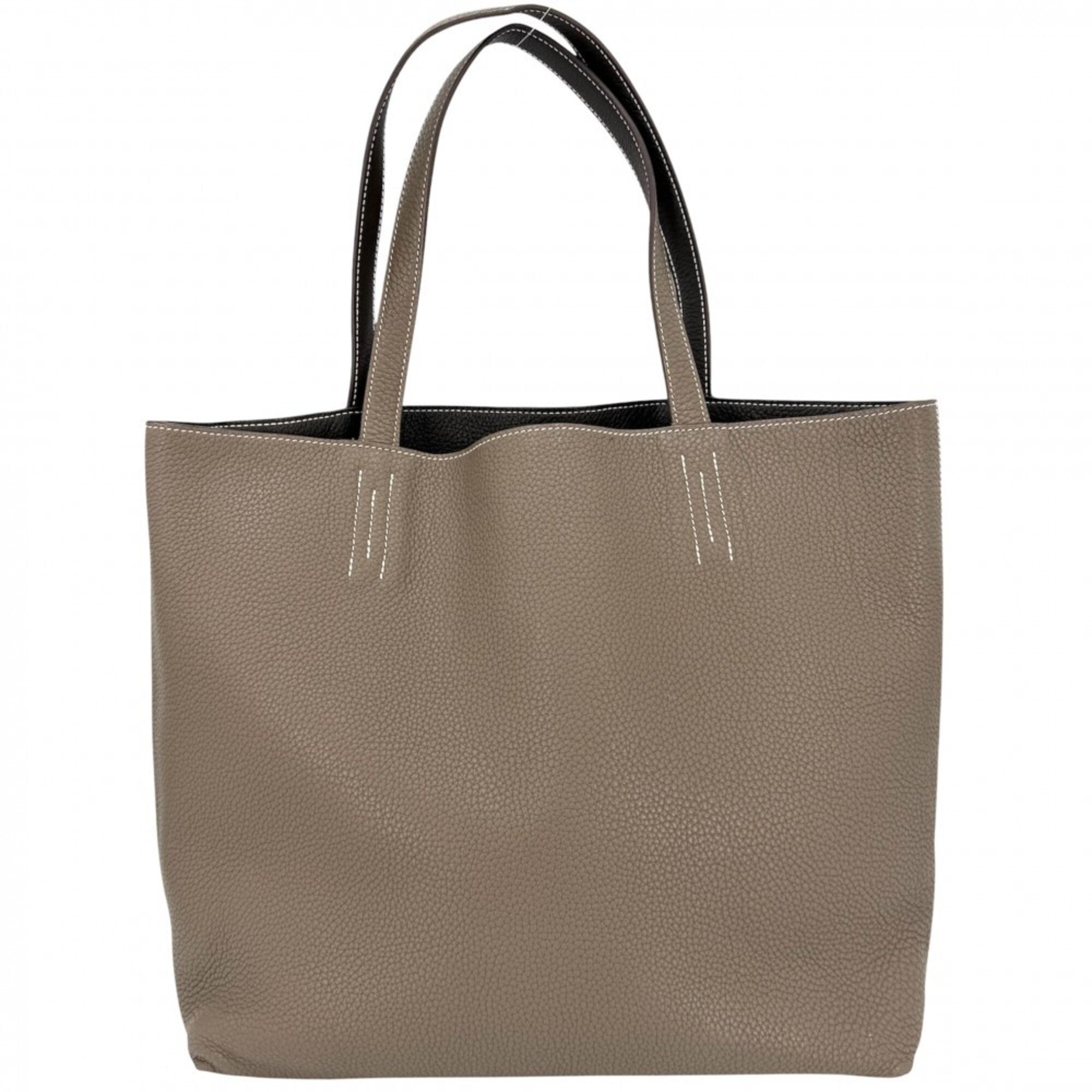 Hermes Brown Leather Handbag Tote Bag (Pre-Owned)