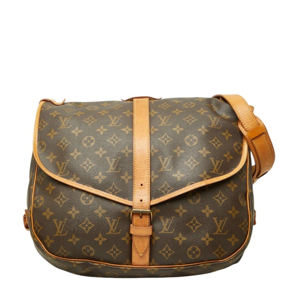 Louis Vuitton Brown Pvc Leather Shoulder Bag (Pre-Owned)