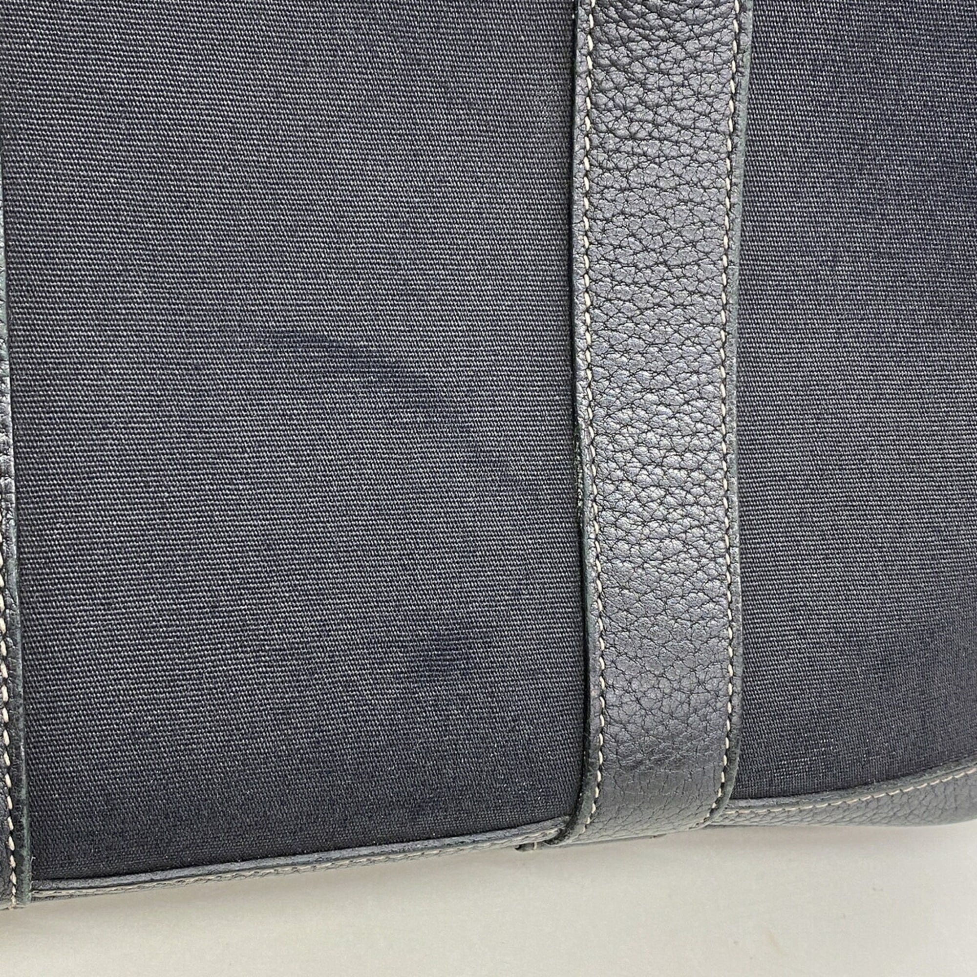 Hermes Black Toile Officier Tote Bag (Pre-Owned)