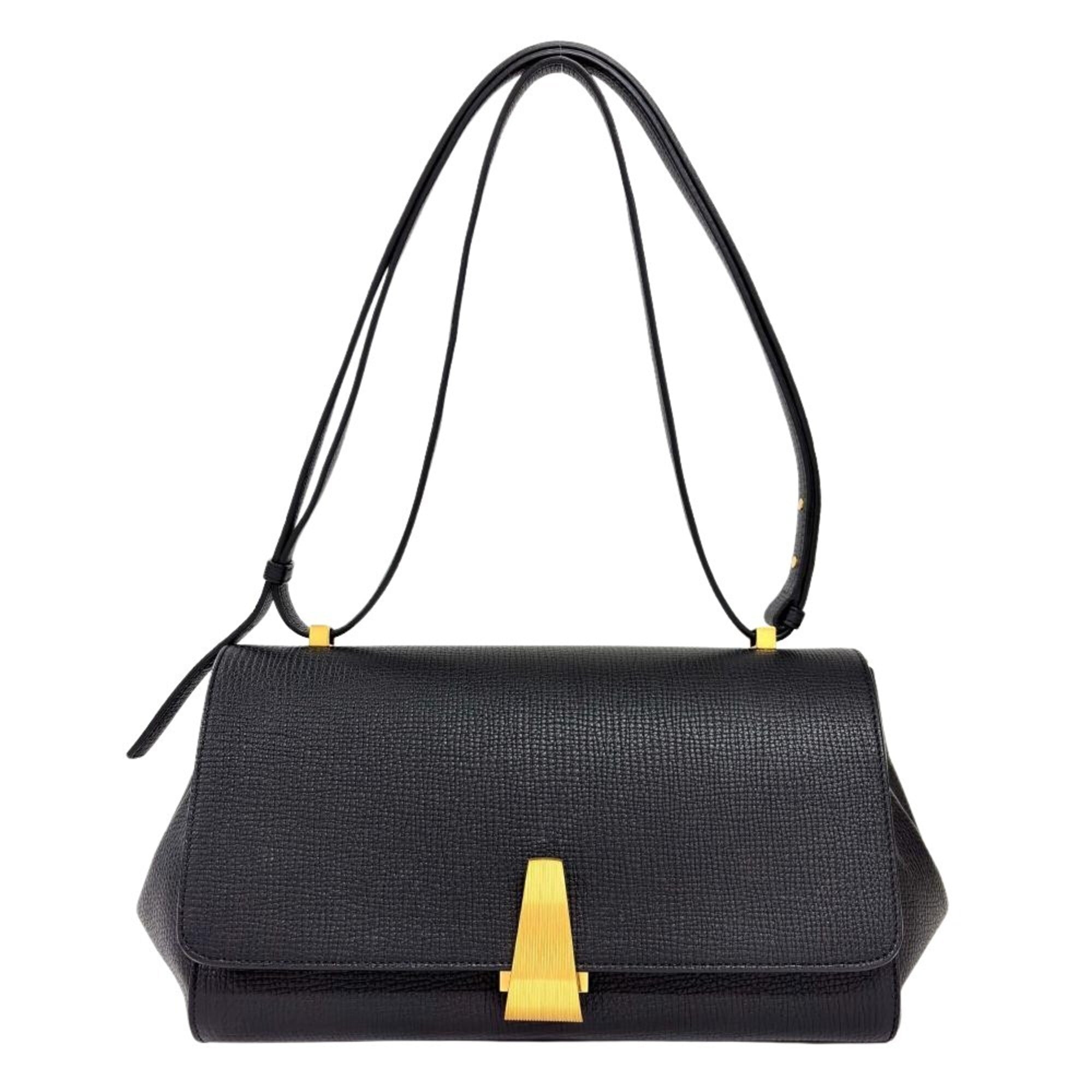 Bottega Veneta Black Leather Shoulder Bag (Pre-Owned)