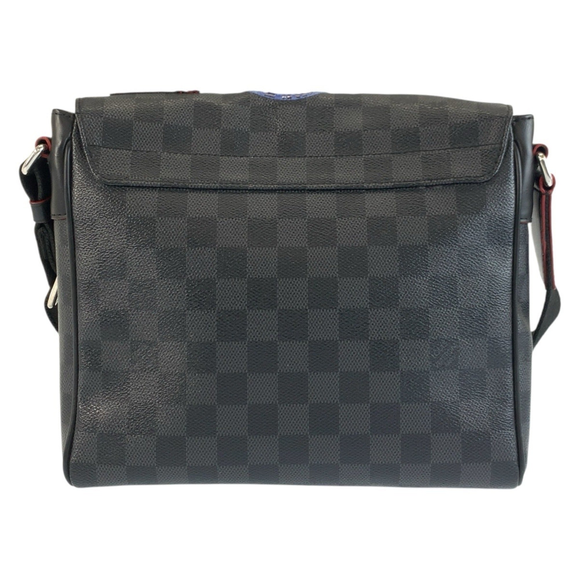 Louis Vuitton Black Multi-Color Damier Graphite Messenger Bag Shoulder Bag (Pre-Owned)