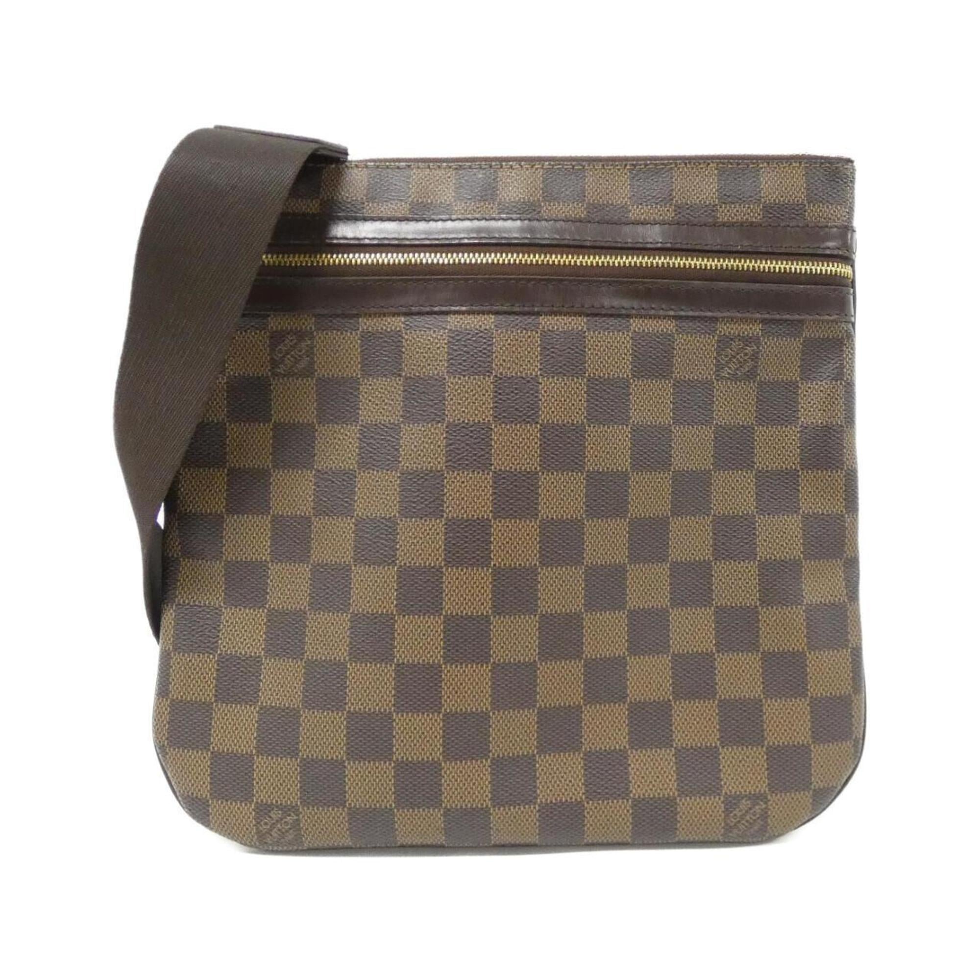 Louis Vuitton Brown Coated Canvas Pochette Shoulder Bag (Pre-Owned)