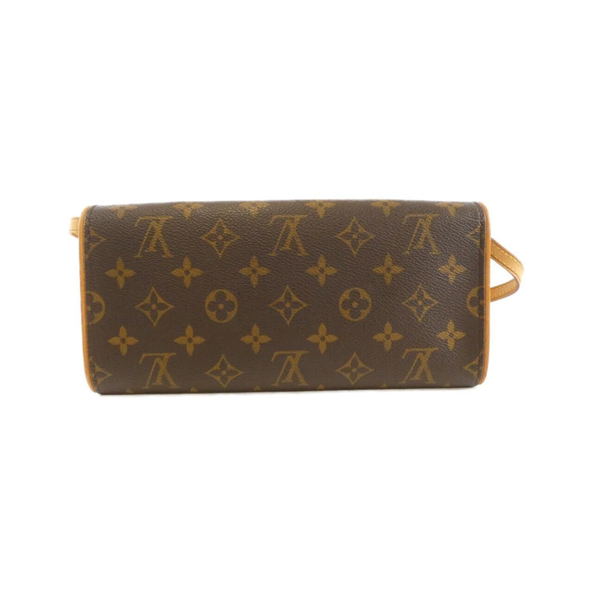 Louis Vuitton Brown Coated Canvas Pochette Shoulder Bag (Pre-Owned)