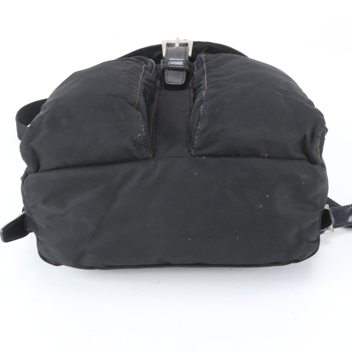 Prada Black Leather Nylon Backpack (Pre-Owned)