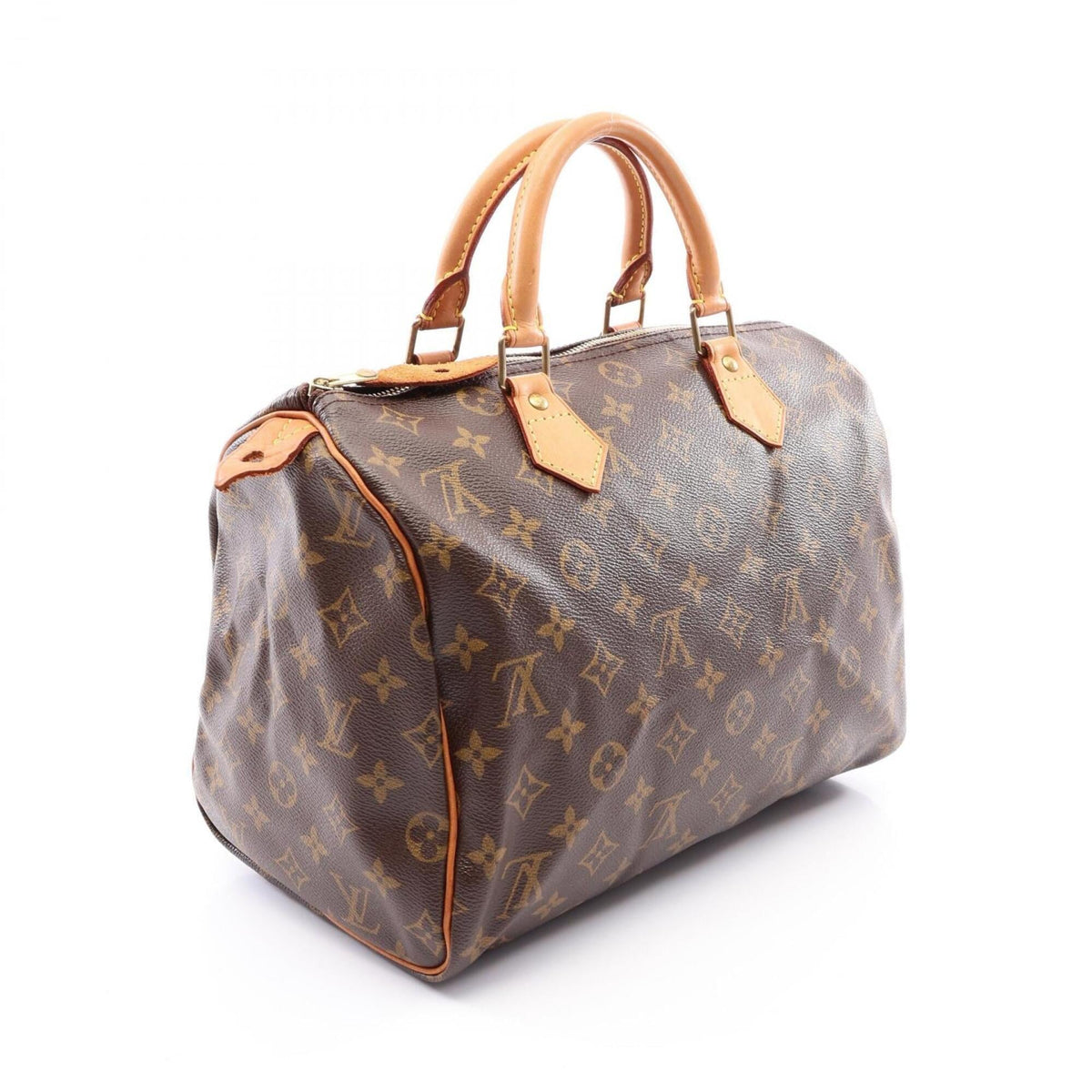 Louis Vuitton Monogram Brown Coated Canvas Leather Handbag (Pre-Owned)