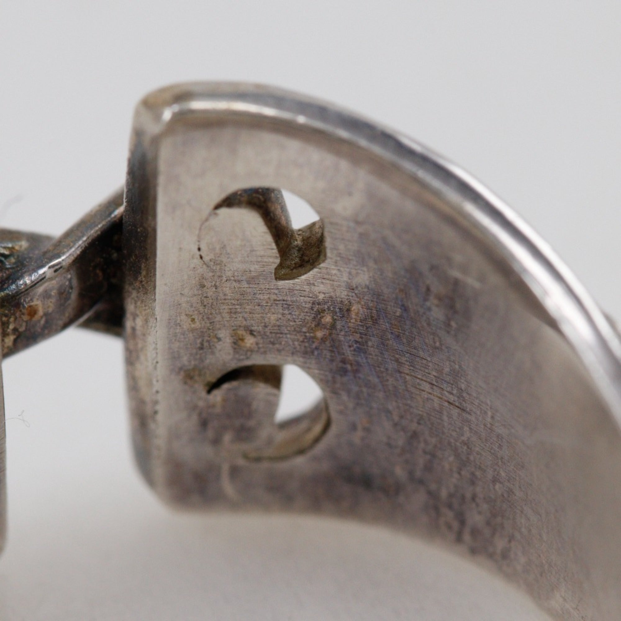 Hermes Silver 925 Band Ring (Pre-Owned)