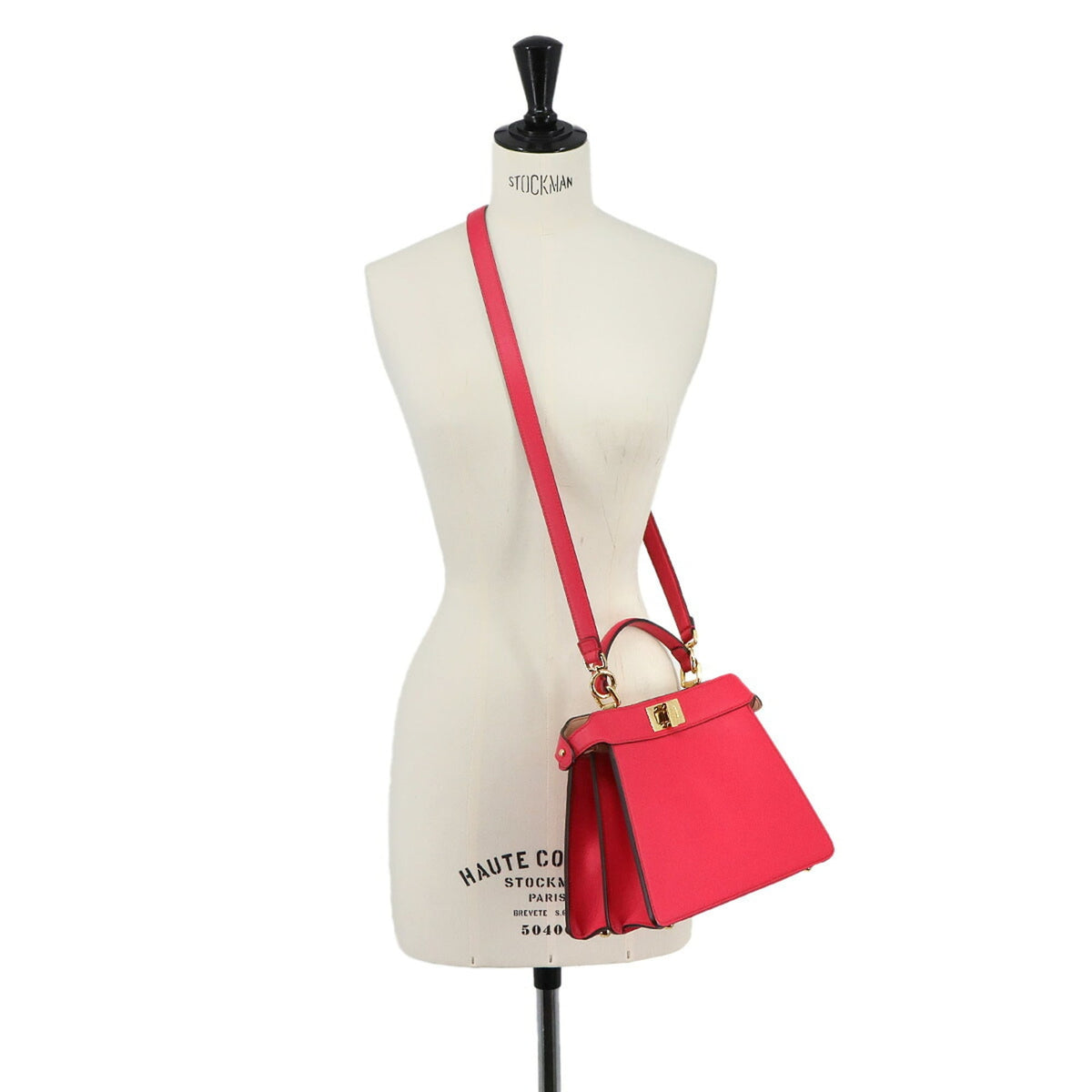 Fendi Peekaboo Pink Leather Handbag (Pre-Owned)