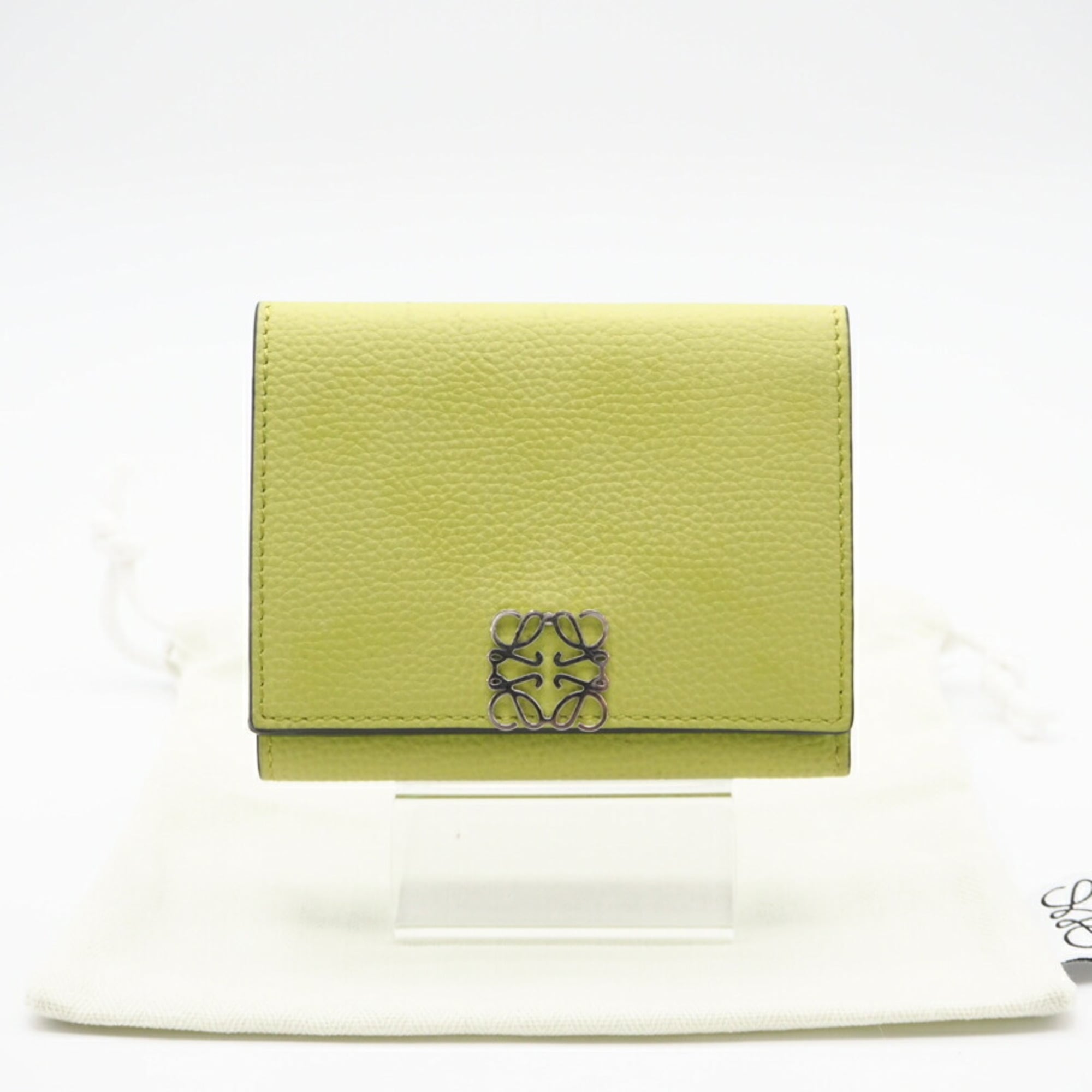 Loewe Green Leather Wallet (Tri-Fold) (Pre-Owned)