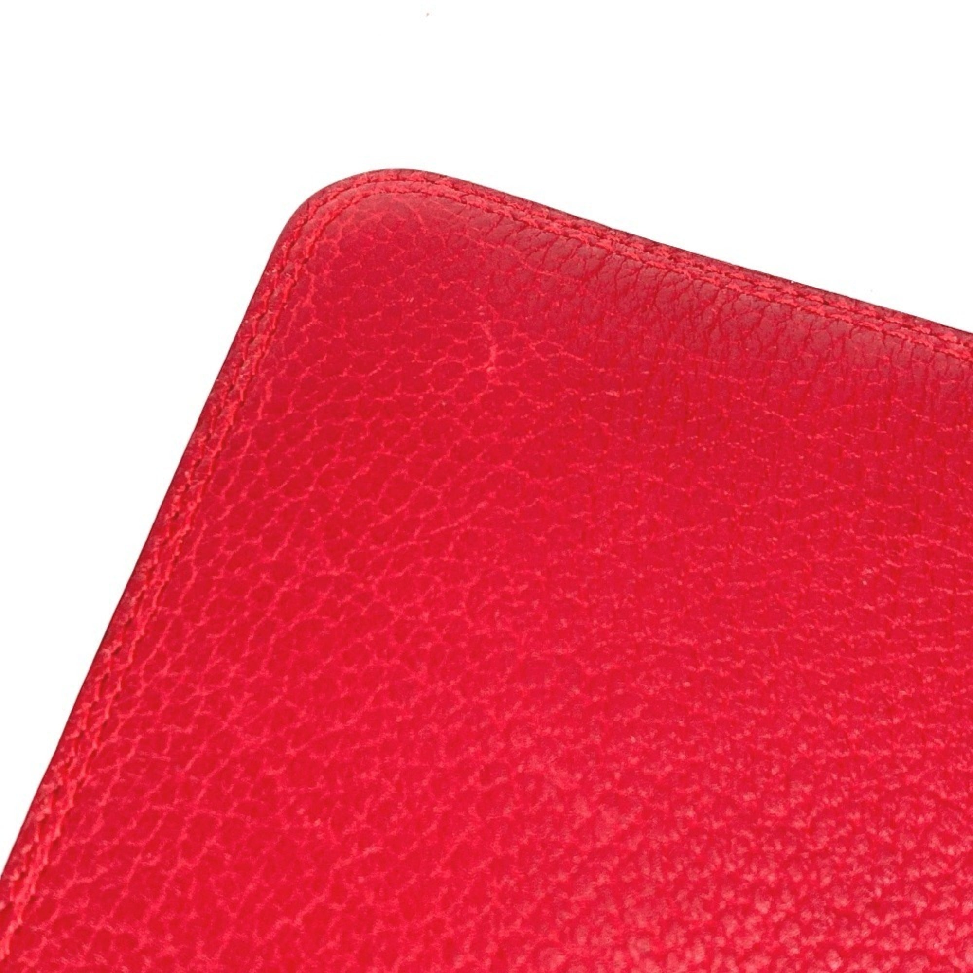 Hermes Red Color Leather Eco-Bag Handbag Shoulder Bag Tote Bag (Pre-Owned)