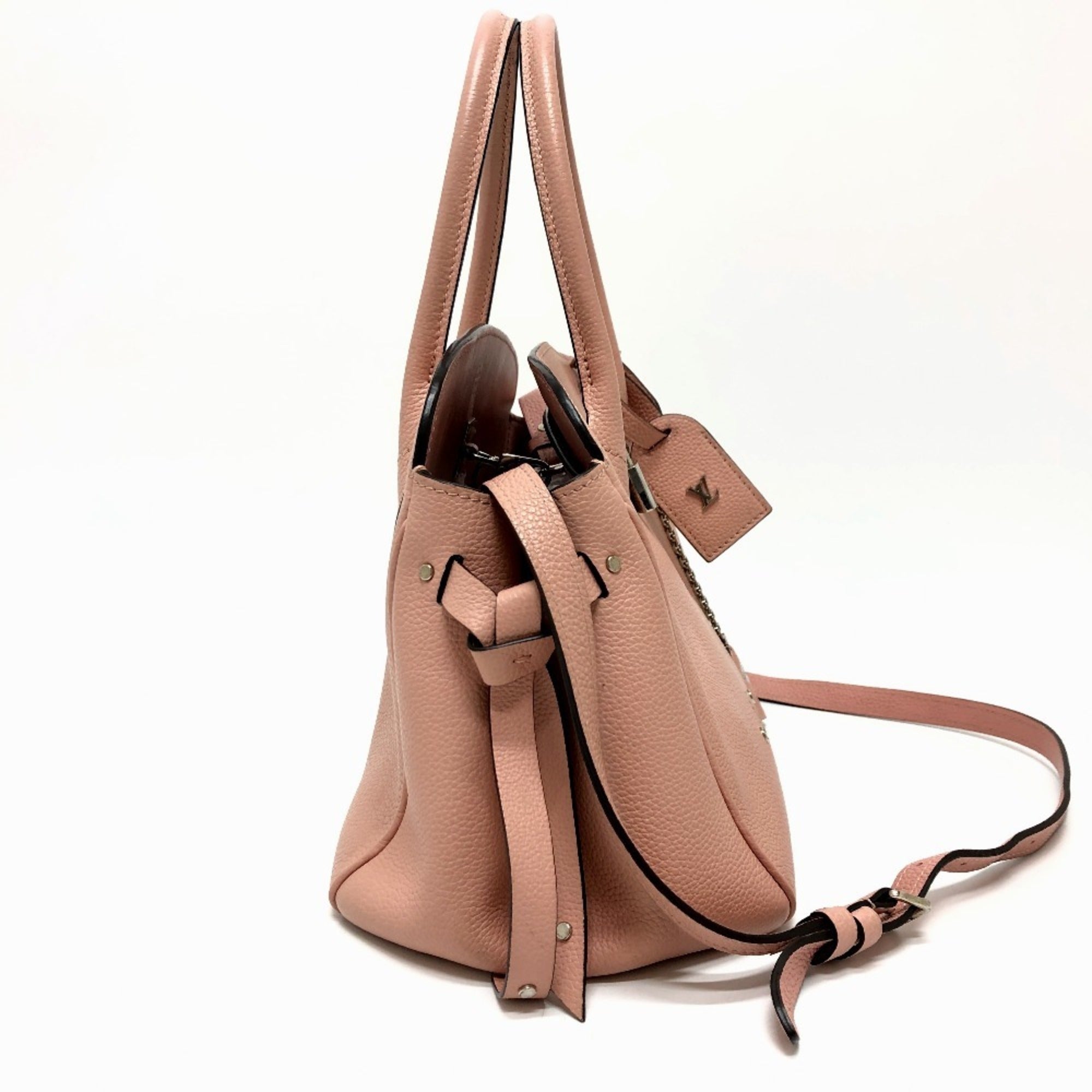 Louis Vuitton Pink Rose Poudre Leather Handbag Tote Bag (Pre-Owned)