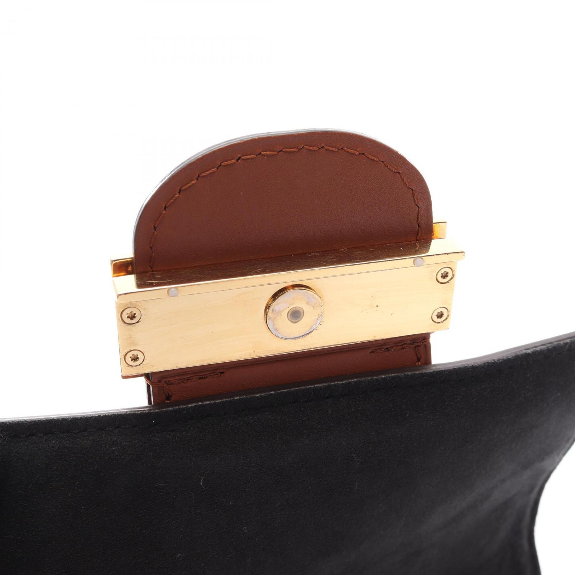 Louis Vuitton Beige Brown Coated Canvas Leather Handbag Shoulder Bag (Pre-Owned)
