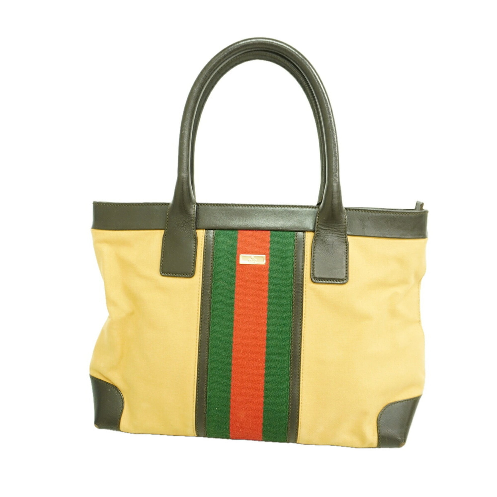 Gucci Brown Canvas Tote Bag (Pre-Owned)