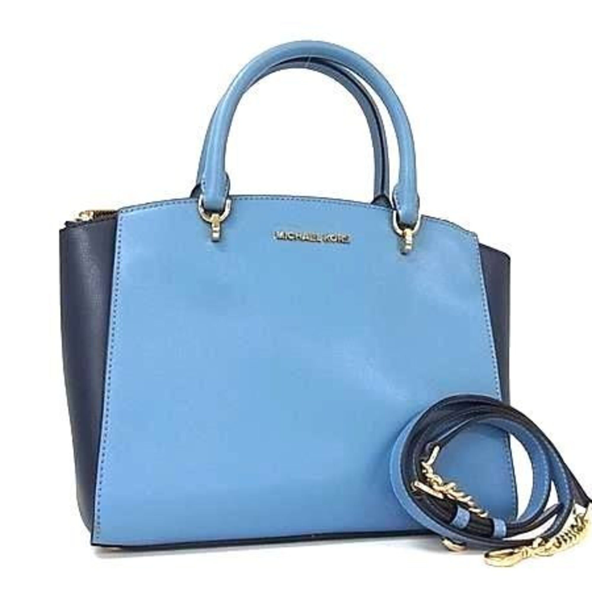 Michael Kors Blue Leather Handbag Shoulder Bag (Pre-Owned)