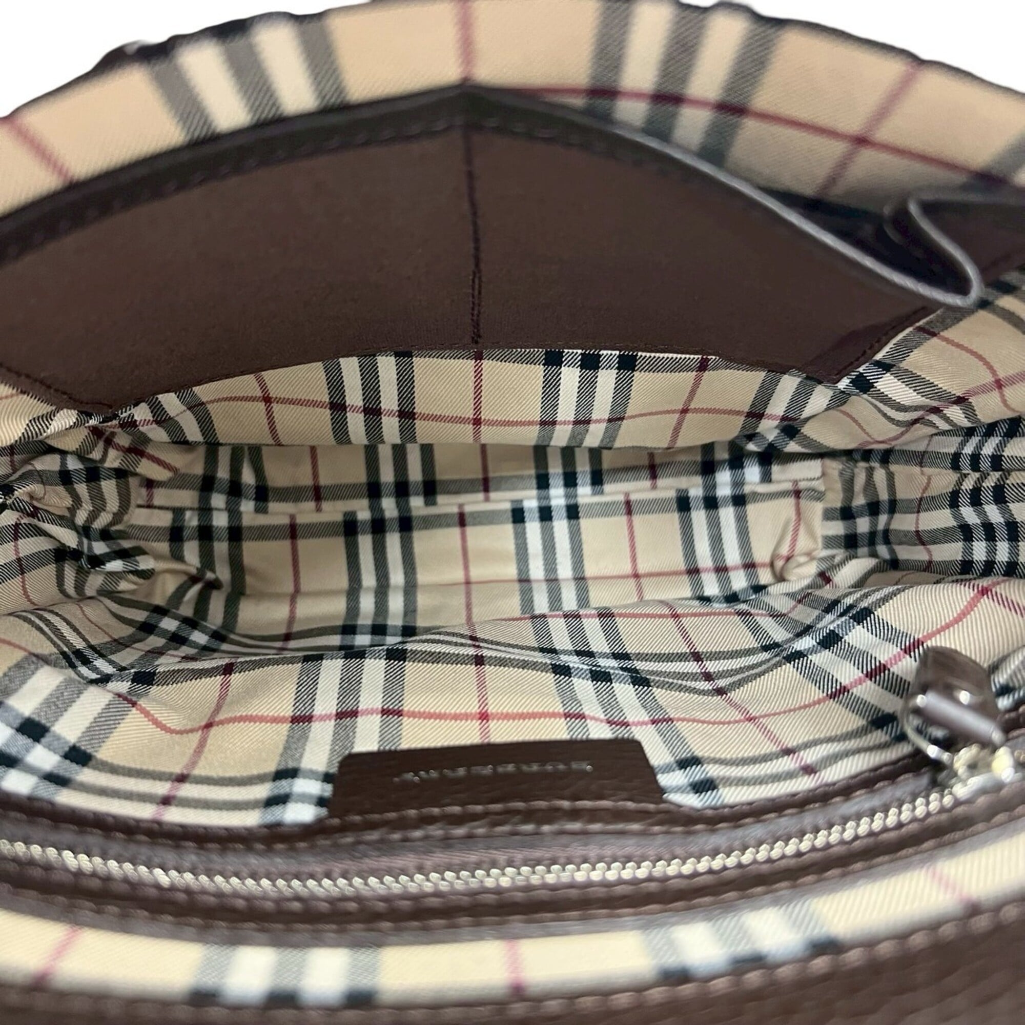 Burberry Brown Leather Pochette Shoulder Bag (Pre-Owned)