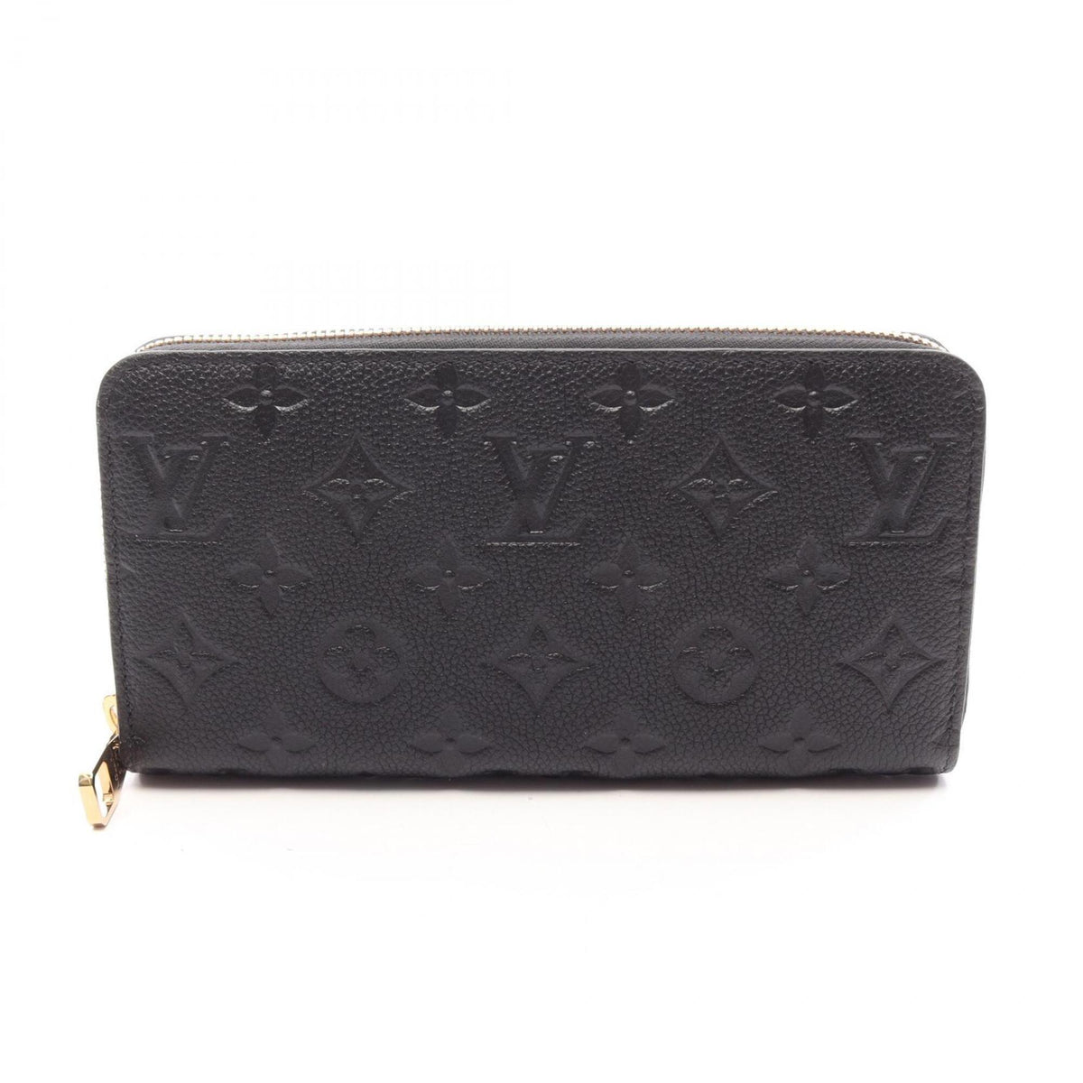 Louis Vuitton Black Leather Long Wallet (Bi-Fold) (Pre-Owned)