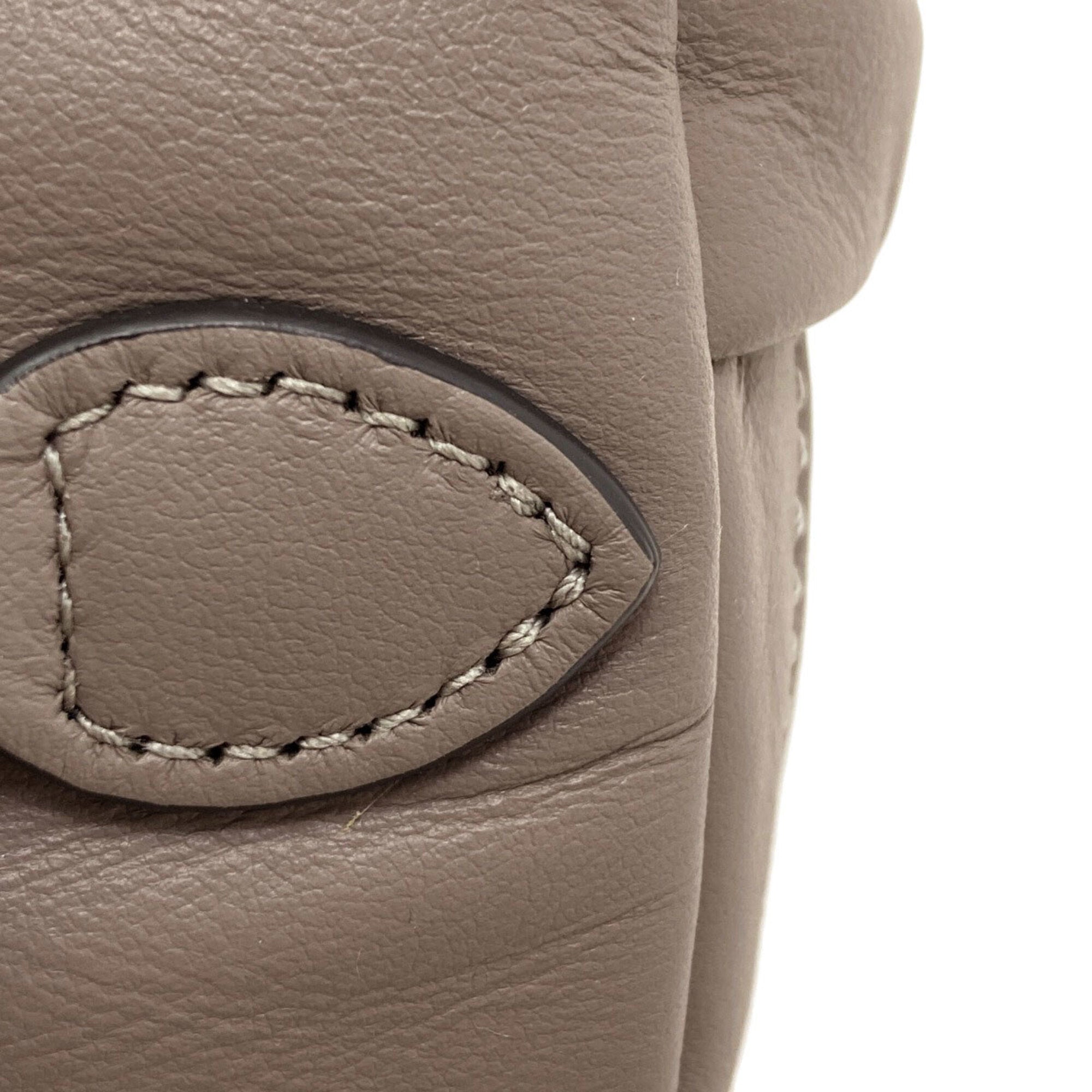 Longchamp Gray Leather Handbag (Pre-Owned)