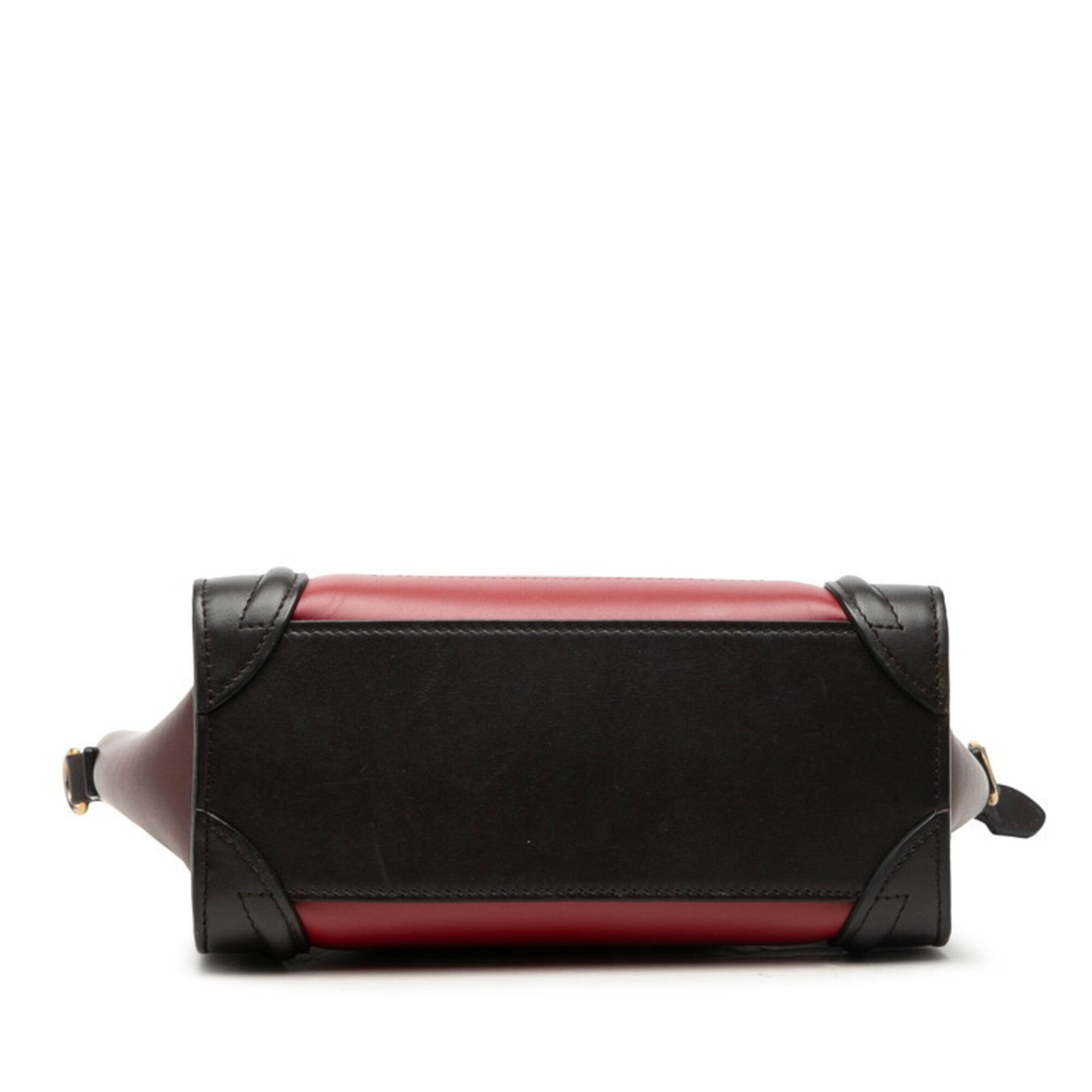 Celine Bordeaux Brown Red Color Leather Handbag Shoulder Bag (Pre-Owned)