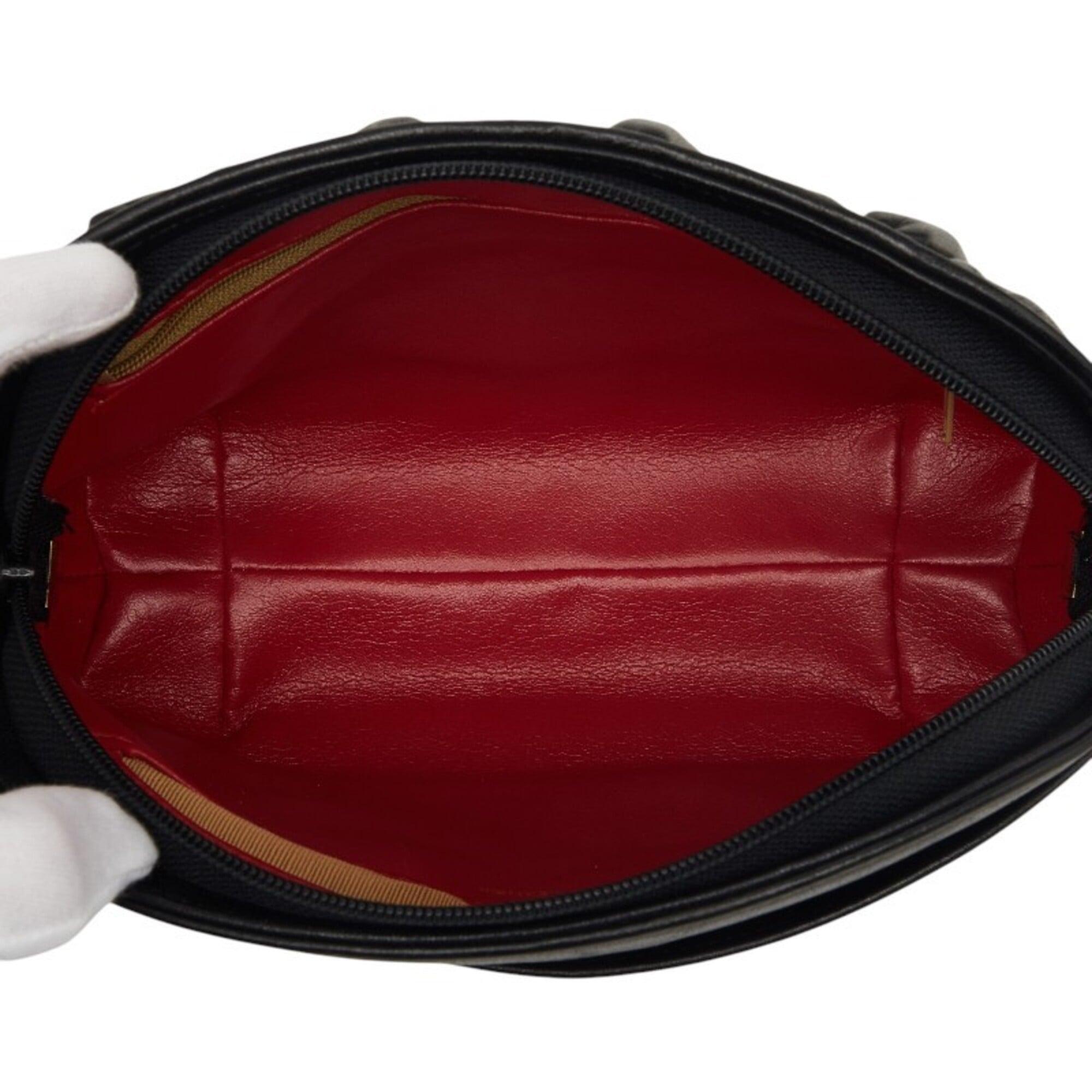 Christian Dior Black Leather Shoulder Bag (Pre-Owned)