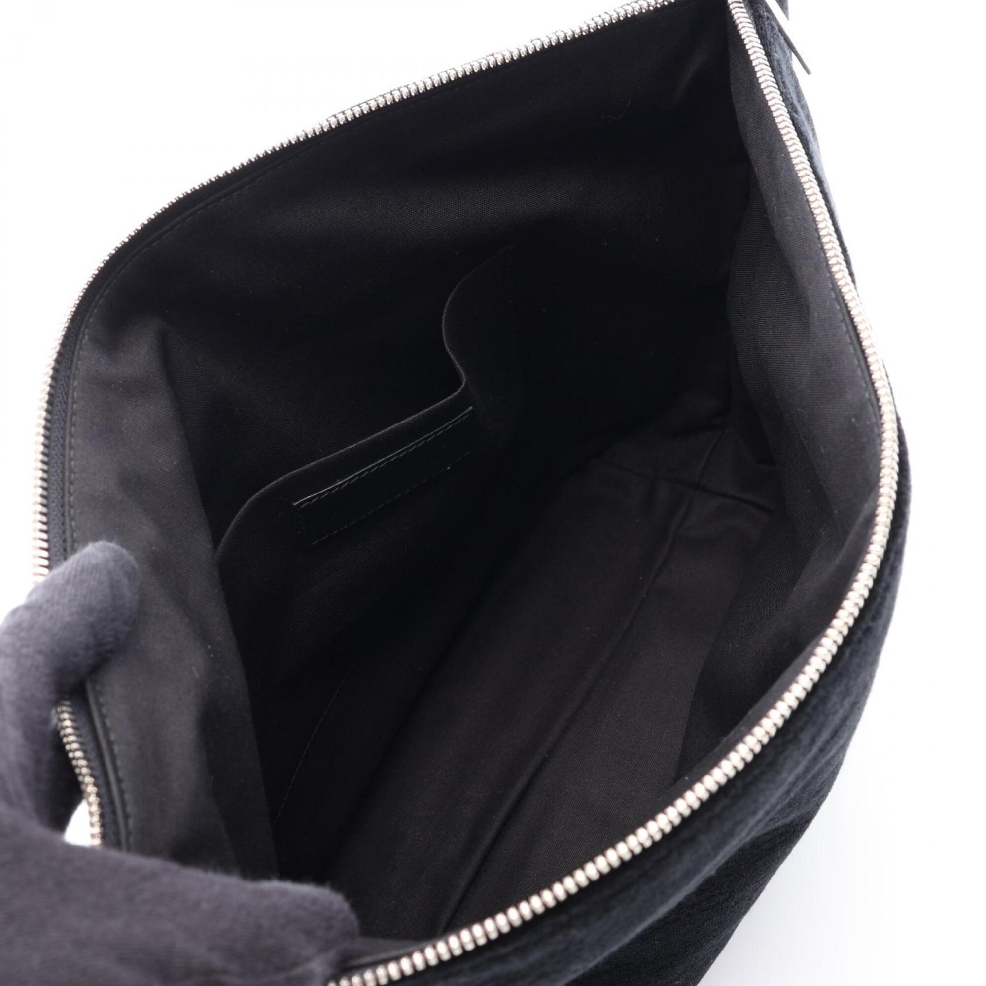 Balenciaga Black Pile Fabric Clutch Bag Handbag Pouch (Pre-Owned)