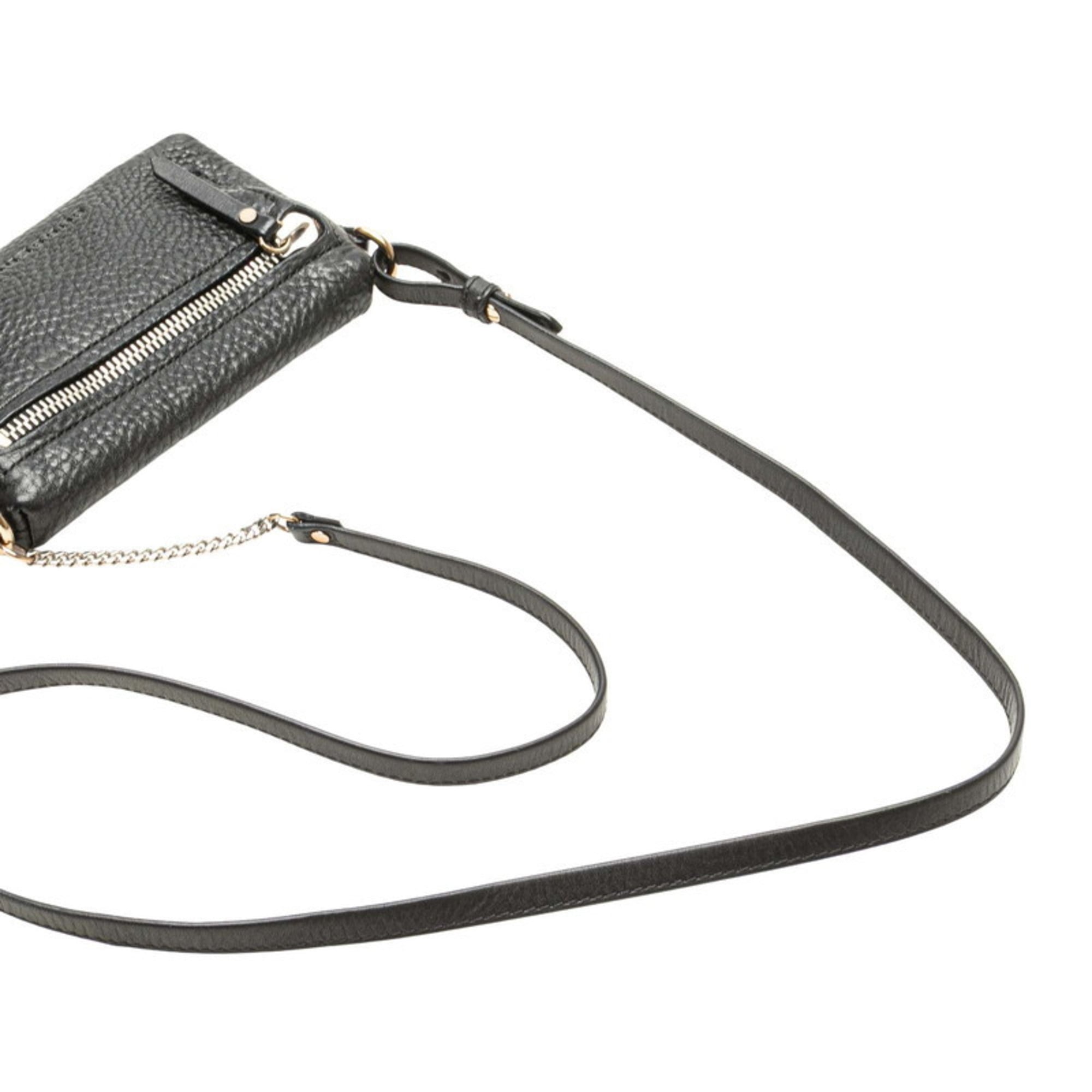 Burberry Black Leather Pochette Shoulder Bag (Pre-Owned)