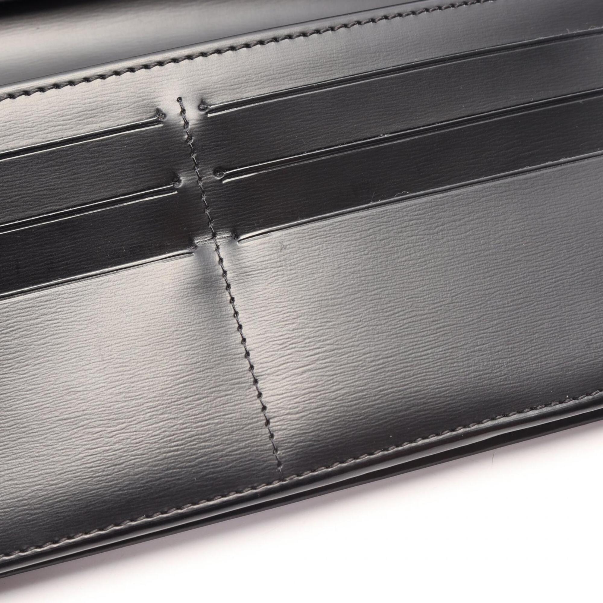 Cartier Black Leather Long Wallet (Bi-Fold) (Pre-Owned)