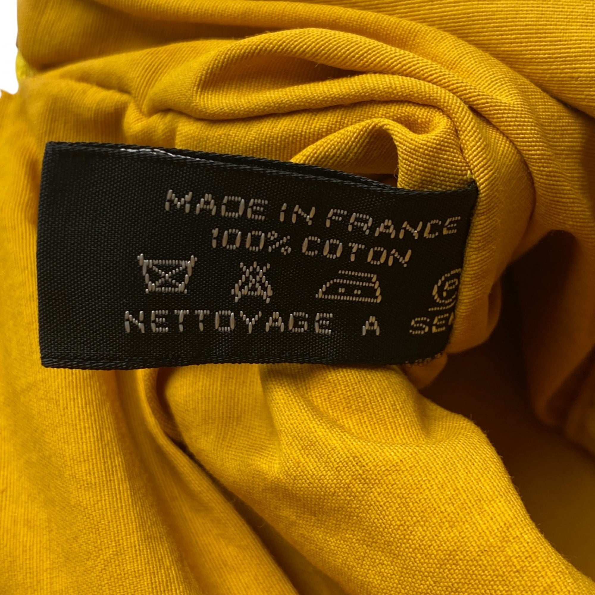 Hermes Yellow Canvas Pouch (Pre-Owned)
