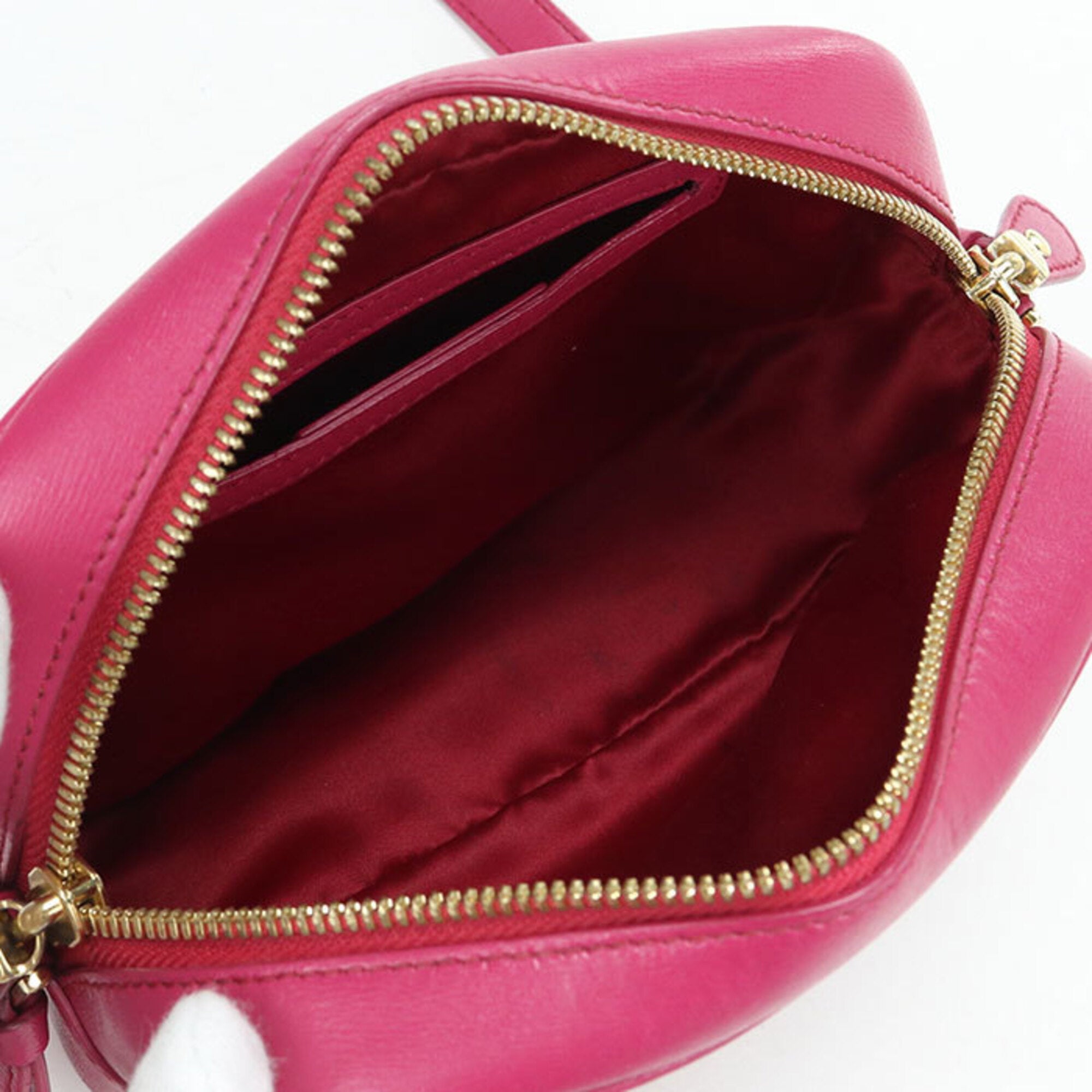 Salvatore Ferragamo Pink Leather Shoulder Bag (Pre-Owned)