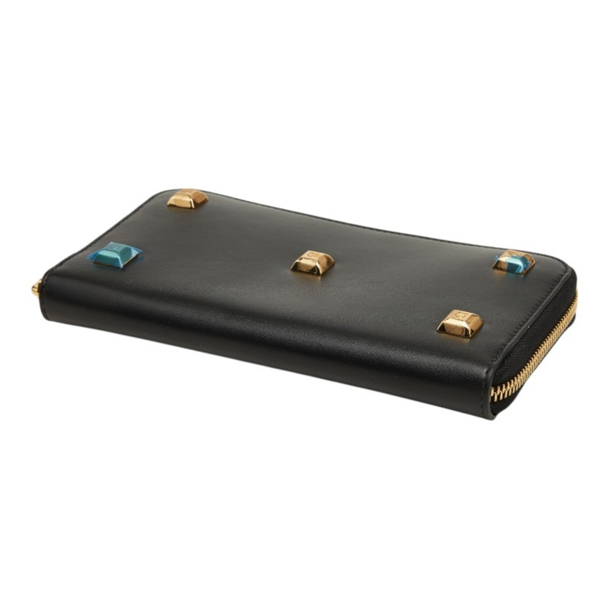 Salvatore Ferragamo Black Leather Long Wallet (Bi-Fold) (Pre-Owned)