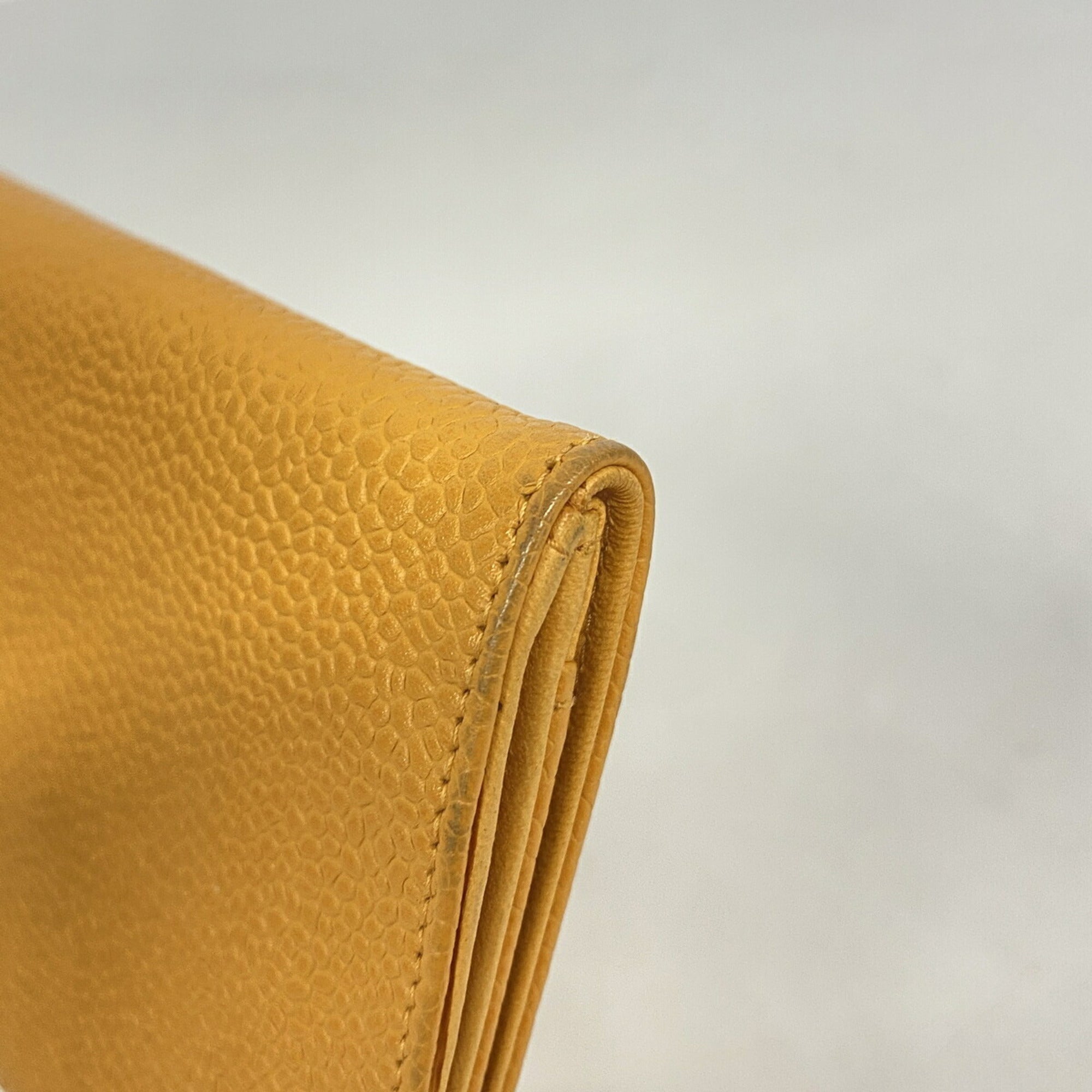Chanel Orange Grained Calfskin Coin Purse/Coin Case (Pre-Owned)