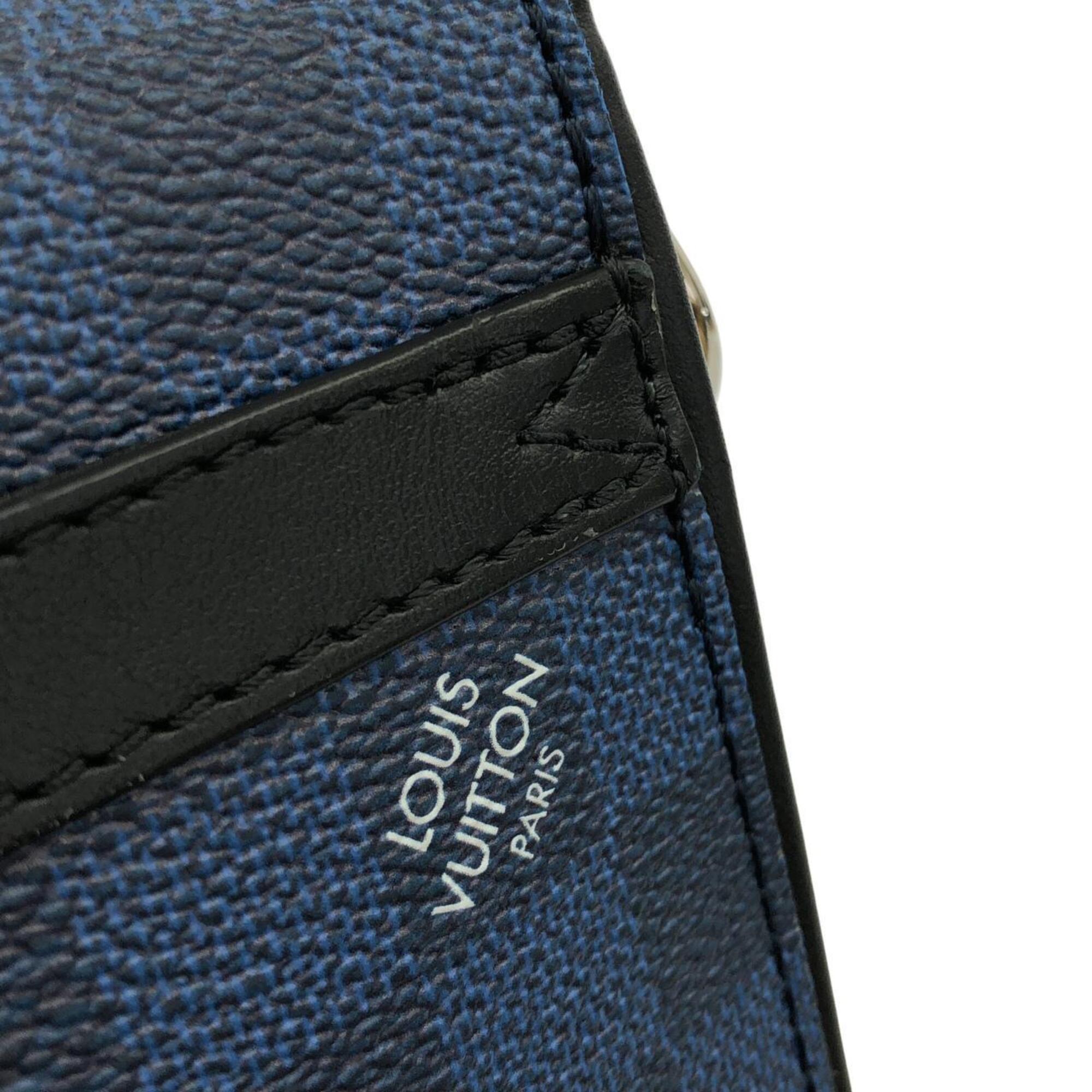 Louis Vuitton Blue Marine Marine Blue Coated Canvas Shoulder Bag (Pre-Owned)