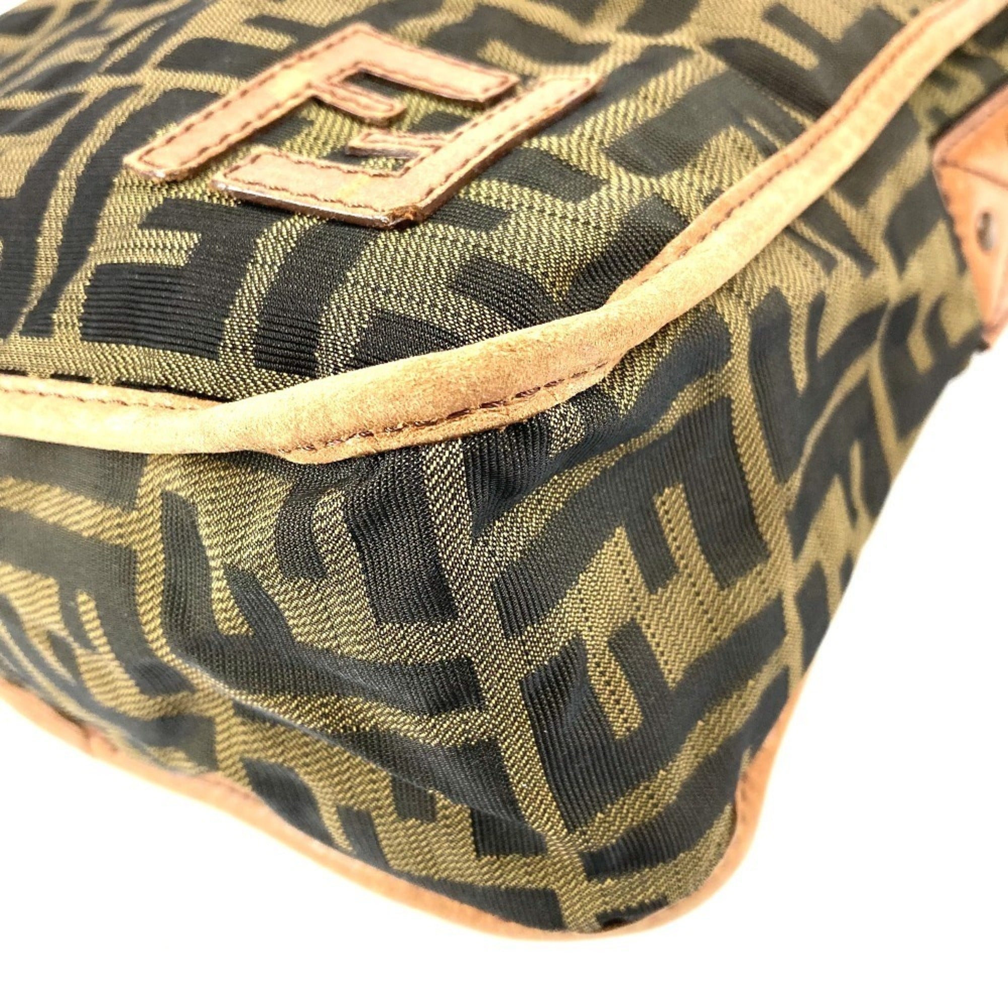 Fendi Brown Leather Pochette Shoulder Bag (Pre-Owned)
