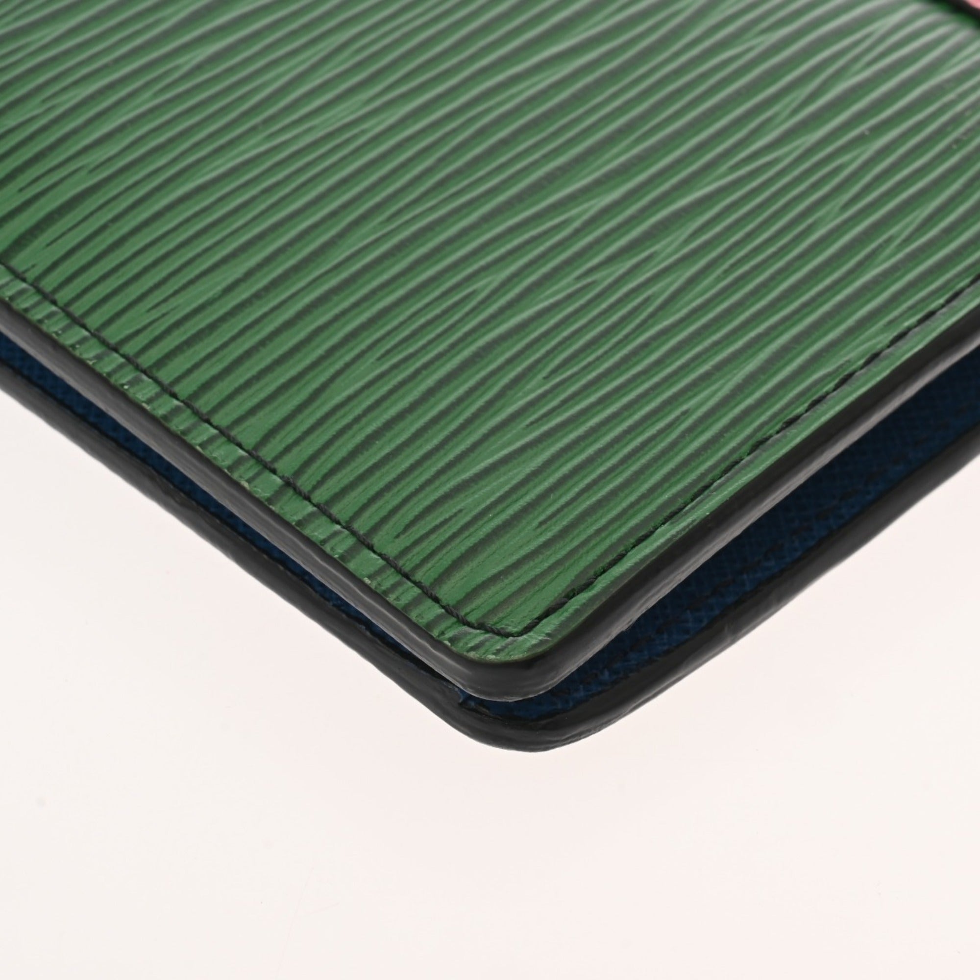 Louis Vuitton Blue Green Red Color Epi Leather Long Wallet (Bi-Fold) (Pre-Owned)