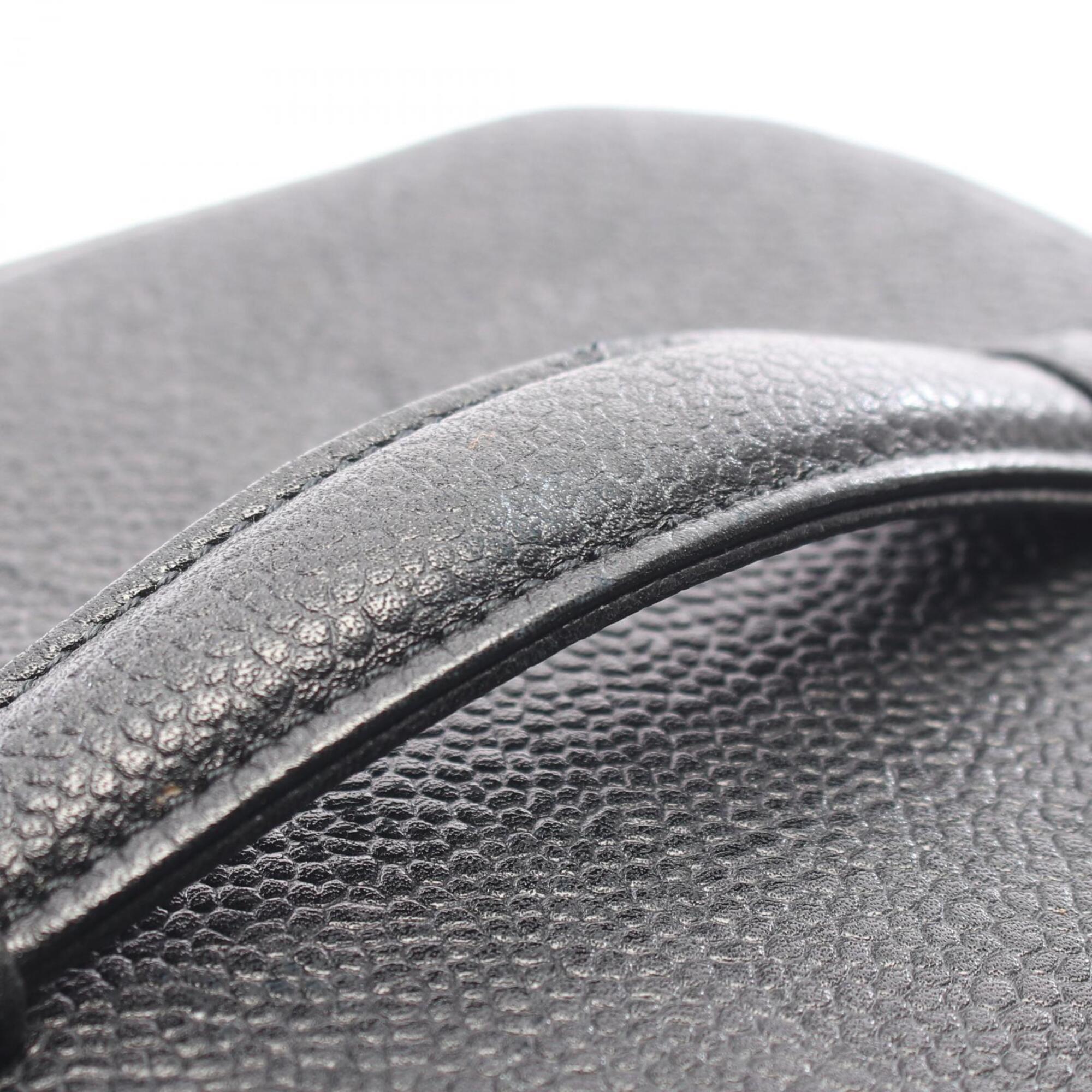 Chanel Black Grained Calfskin Handbag (Pre-Owned)
