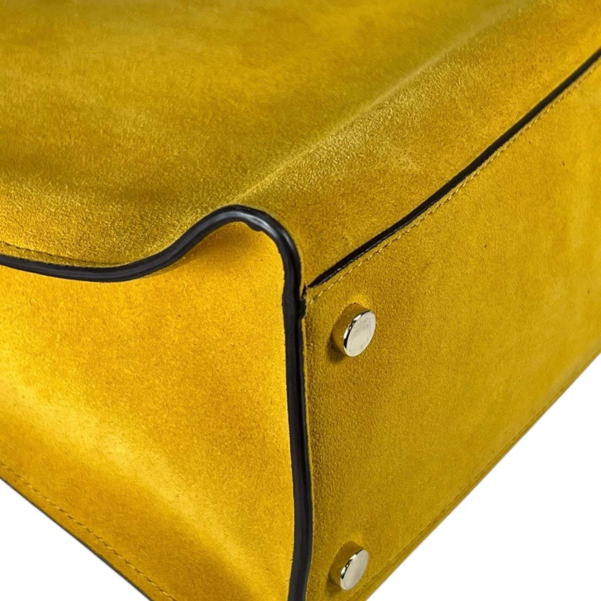 Kate Spade Yellow Suede Leather Handbag Shoulder Bag (Pre-Owned)