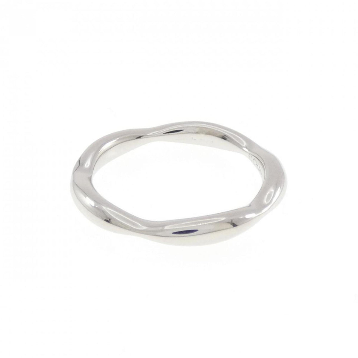 Chanel Platinum Platinum 950 Band Ring (Pre-Owned)