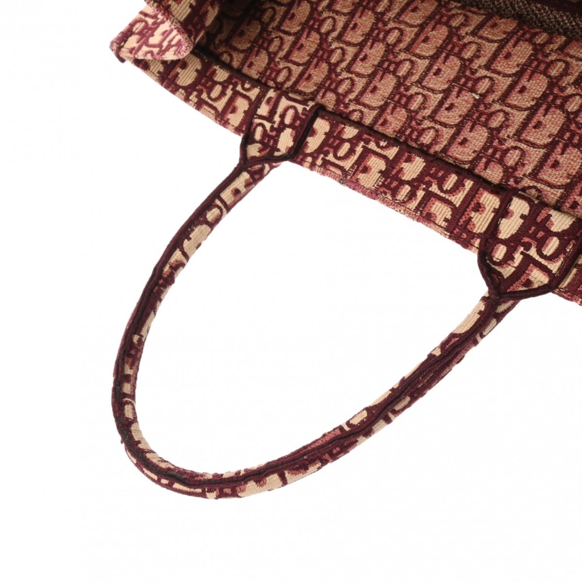 Christian Dior Bordeaux Canvas Handbag (Pre-Owned)