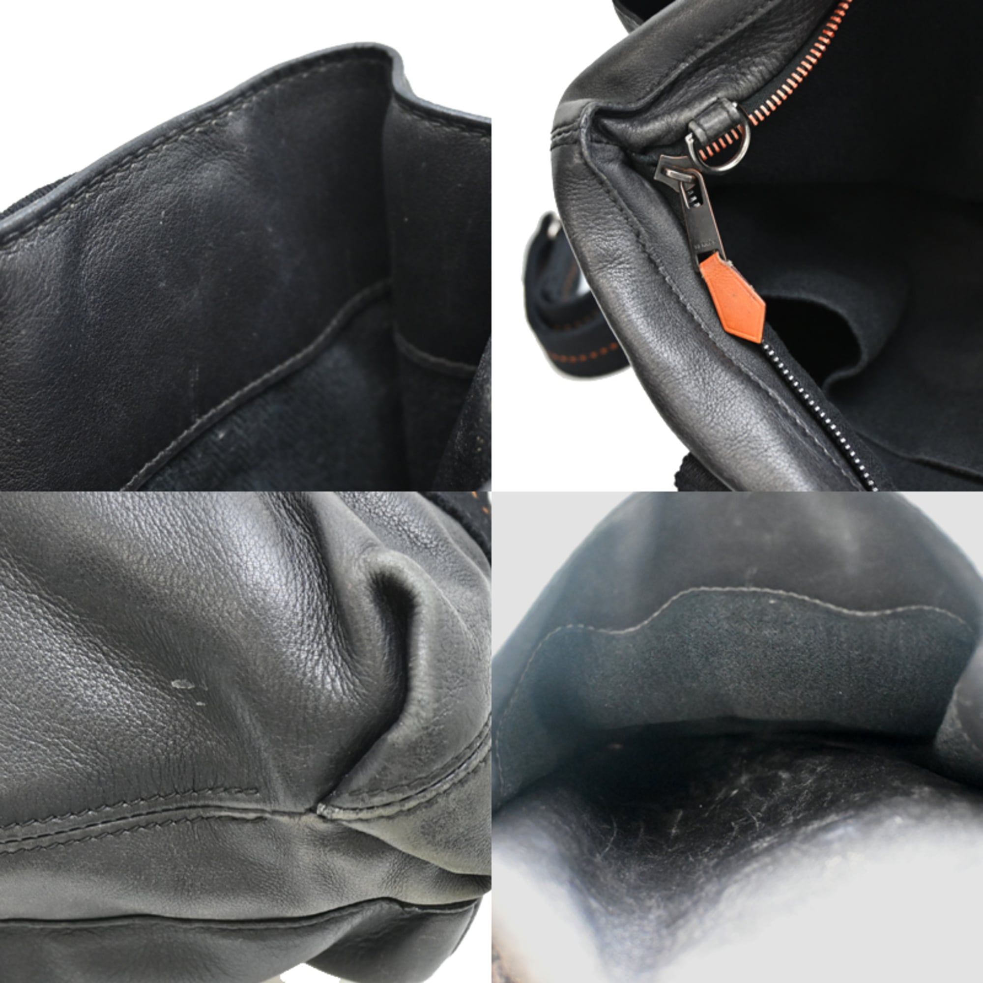 Hermes Black Veau Derma Handbag (Pre-Owned)