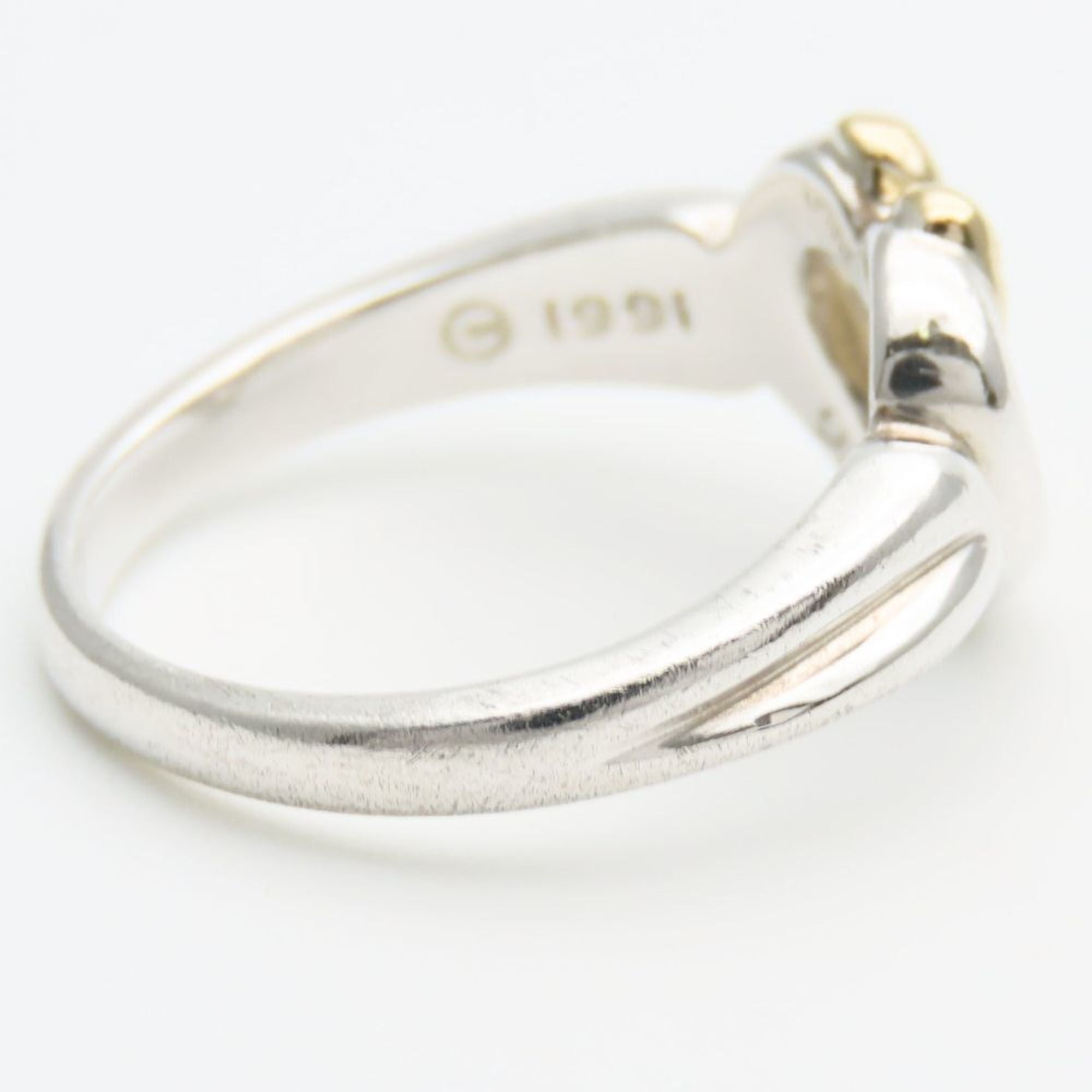 Tiffany Silver Yellow Gold Yellow Gold (18K) Silver 925 Band Ring (Pre-Owned)