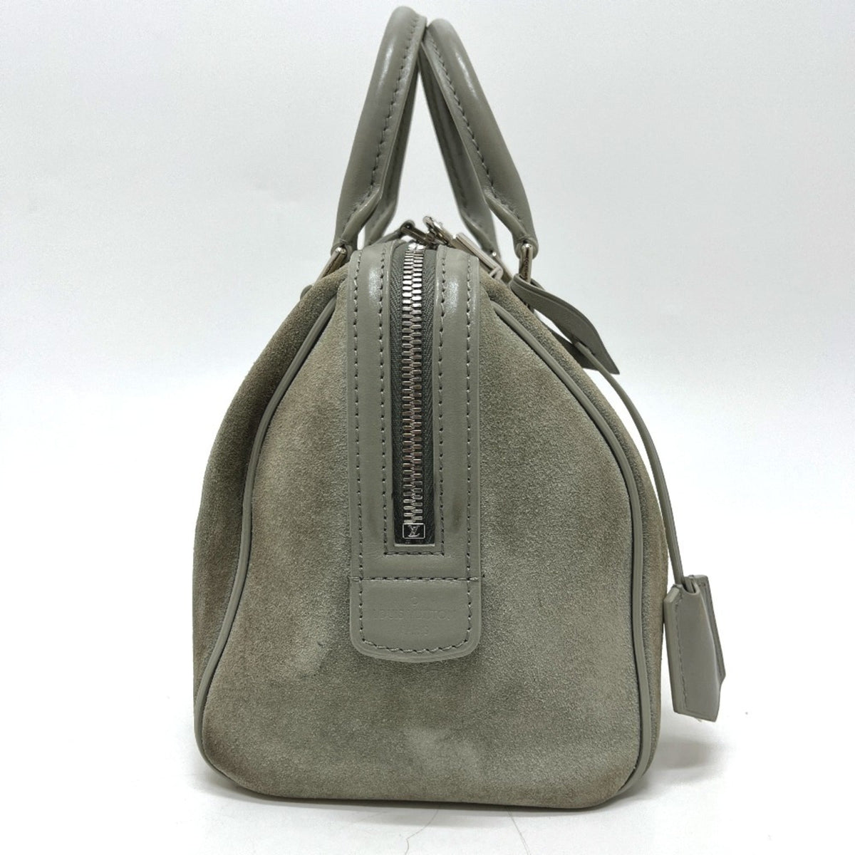 Louis Vuitton Gray Suede Handbag (Pre-Owned)