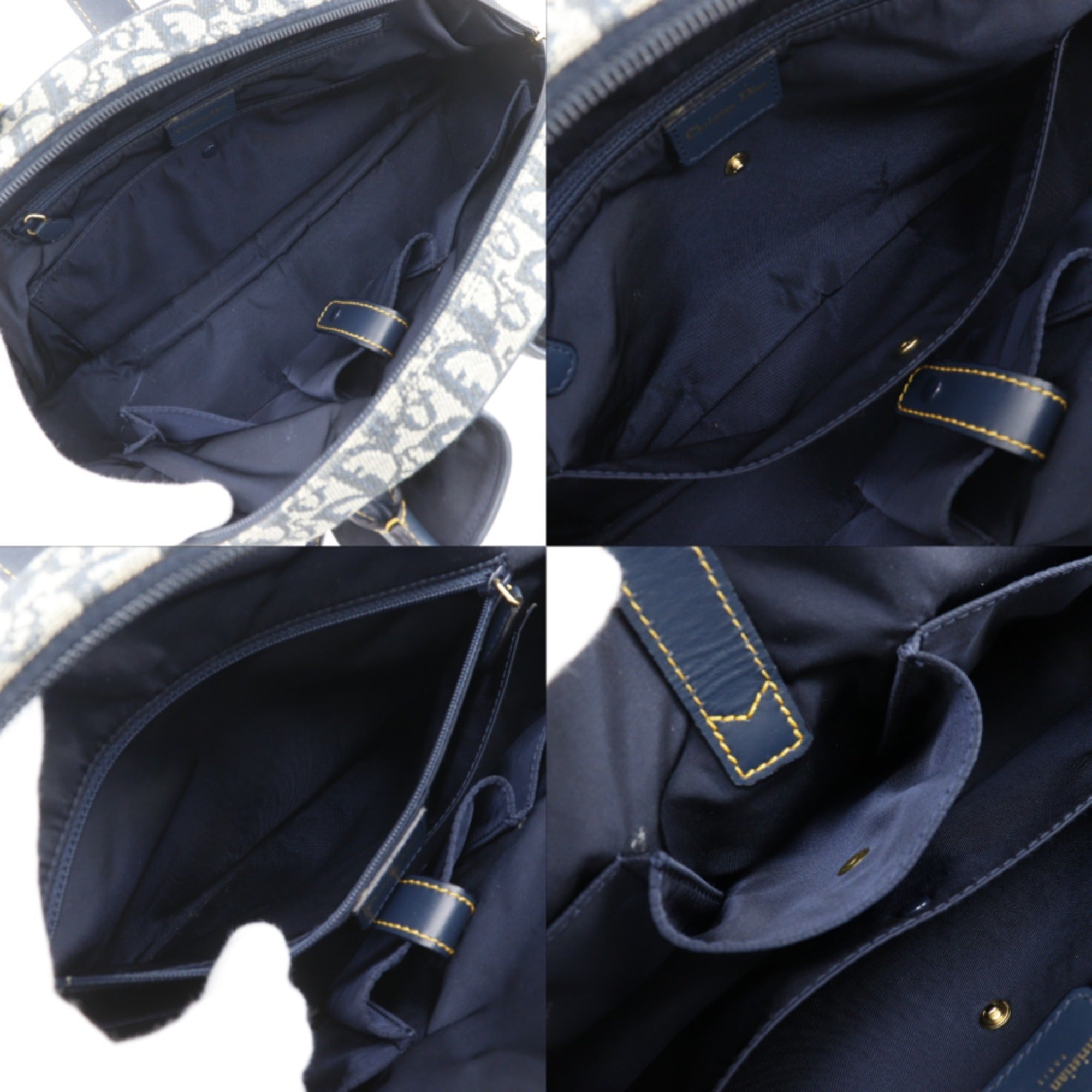 Christian Dior Navy Canvas Handbag (Pre-Owned)