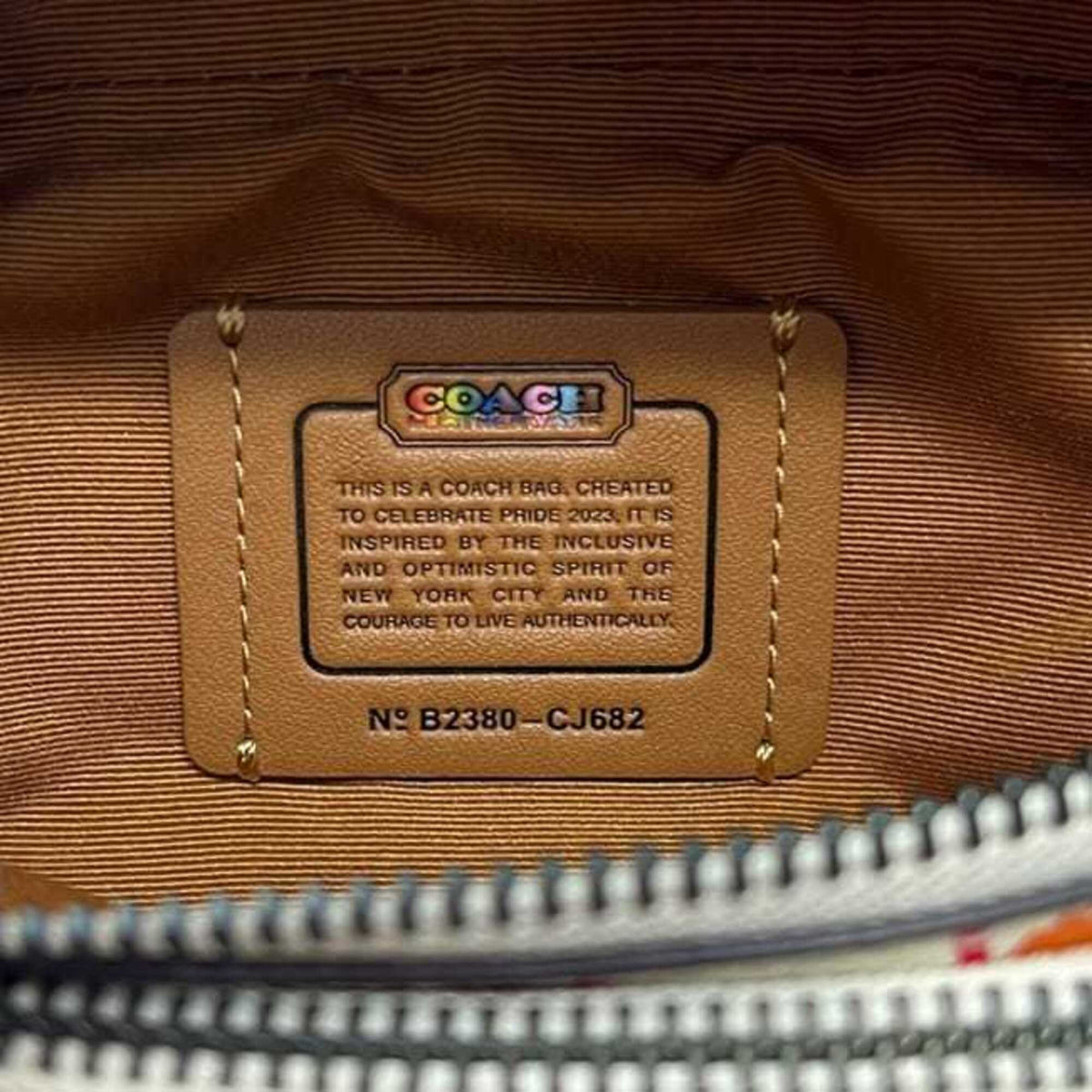 Coach Signature Multi-Color White Pvc Leather Sling Bag (Pre-Owned)