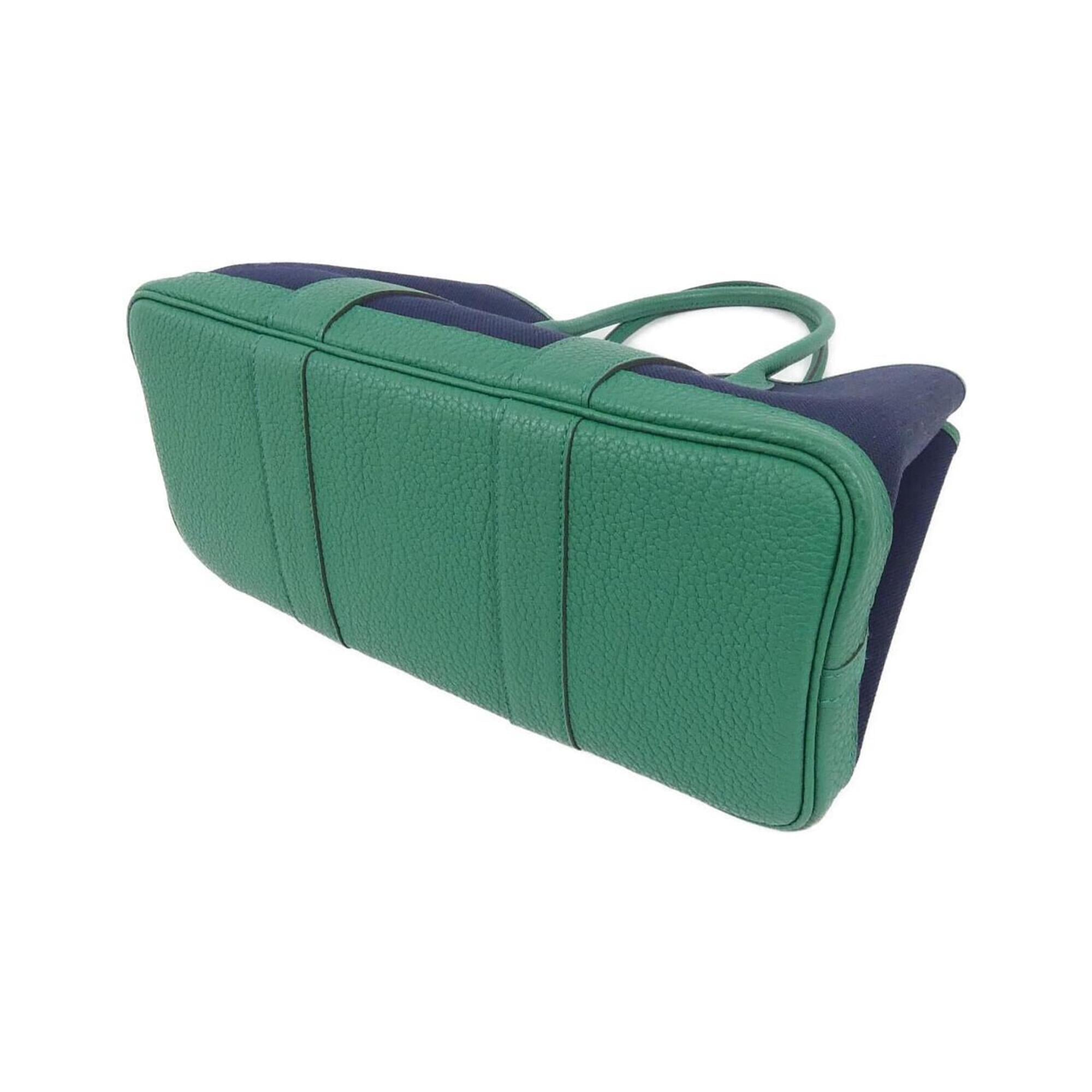 Hermes Bleu Saphir Blue Vert Negonda Leather Handbag (Pre-Owned)