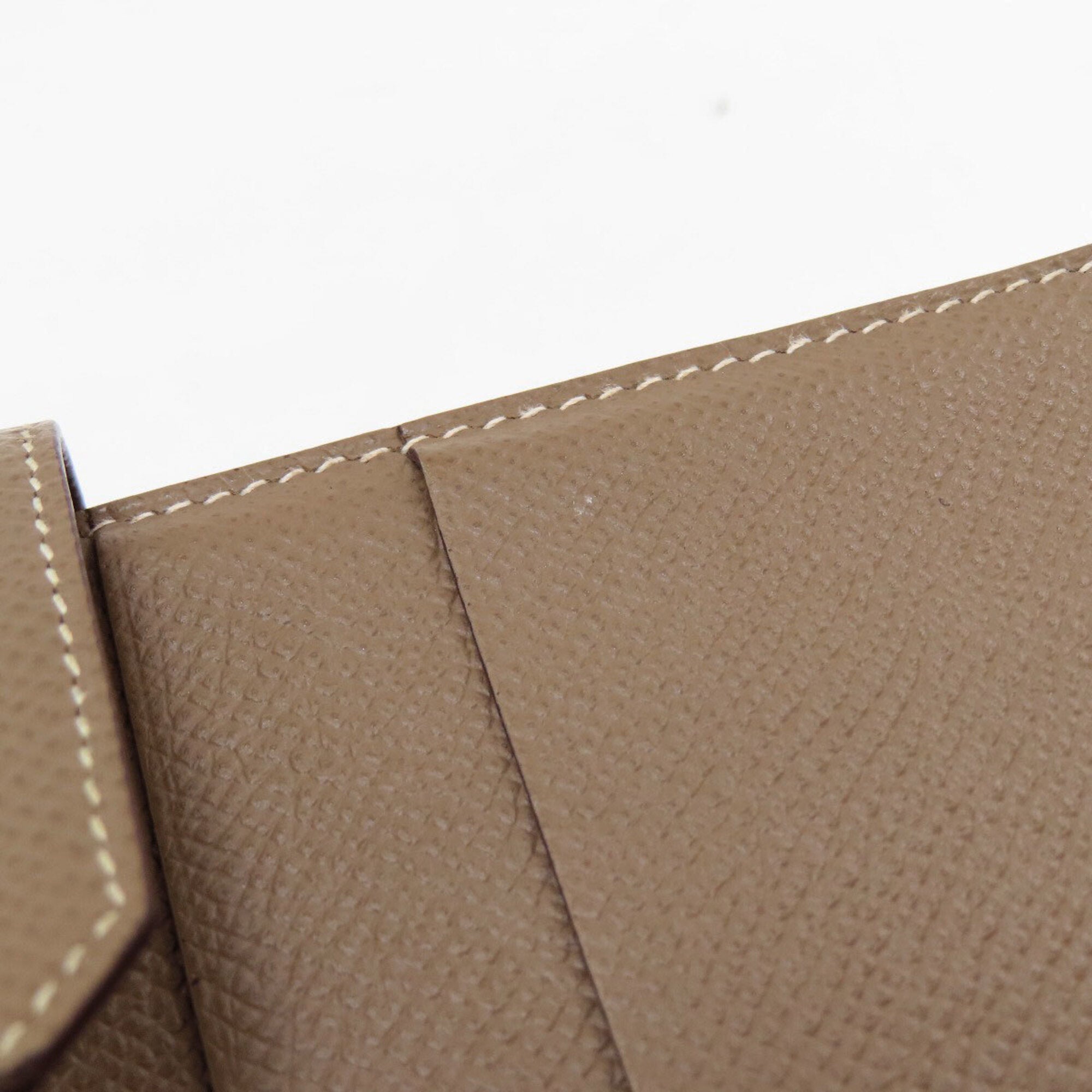 Hermes Etoupe Gray Epsom Leather Long Wallet (Bi-Fold) (Pre-Owned)