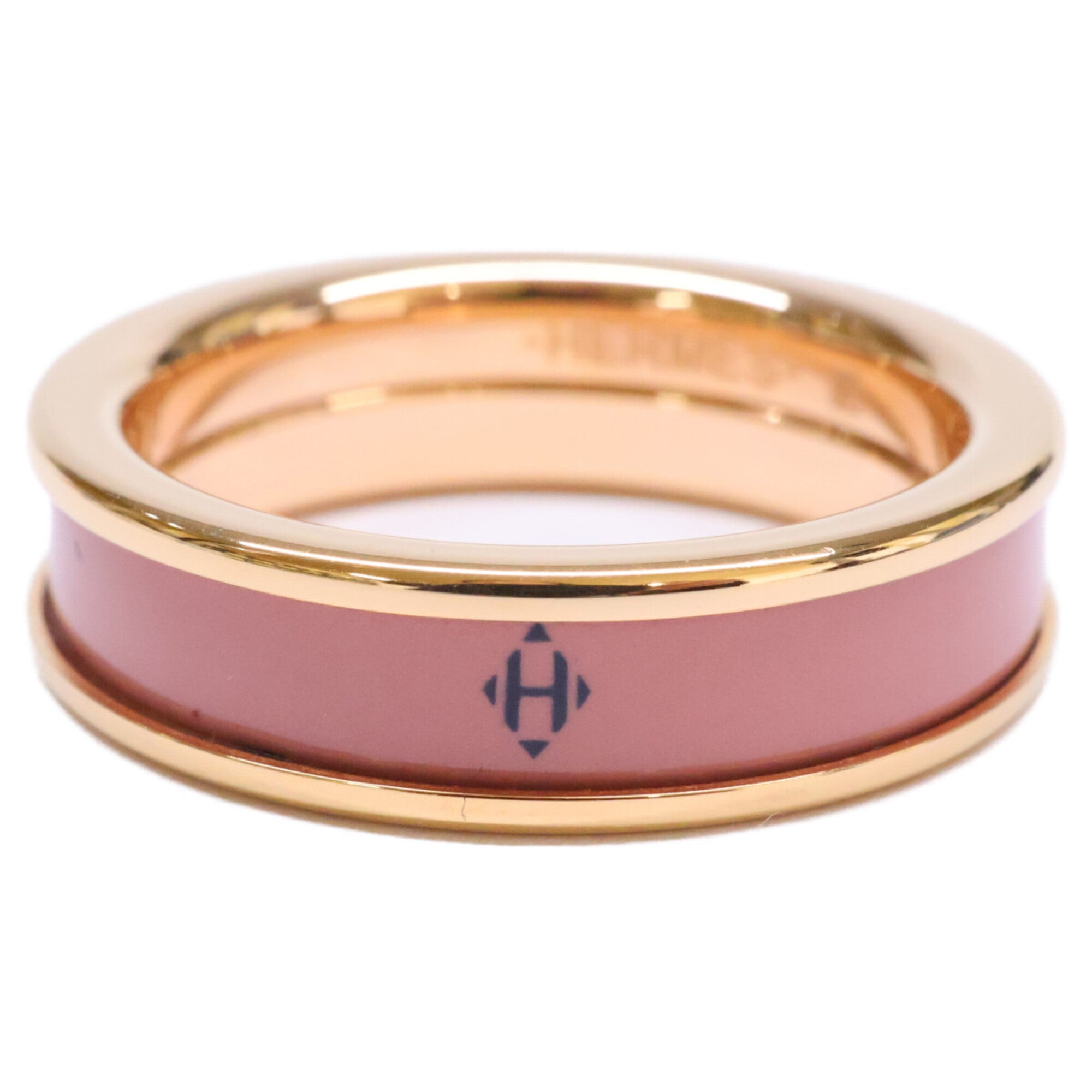 Hermes Rose Gold Metal Band Ring (Pre-Owned)