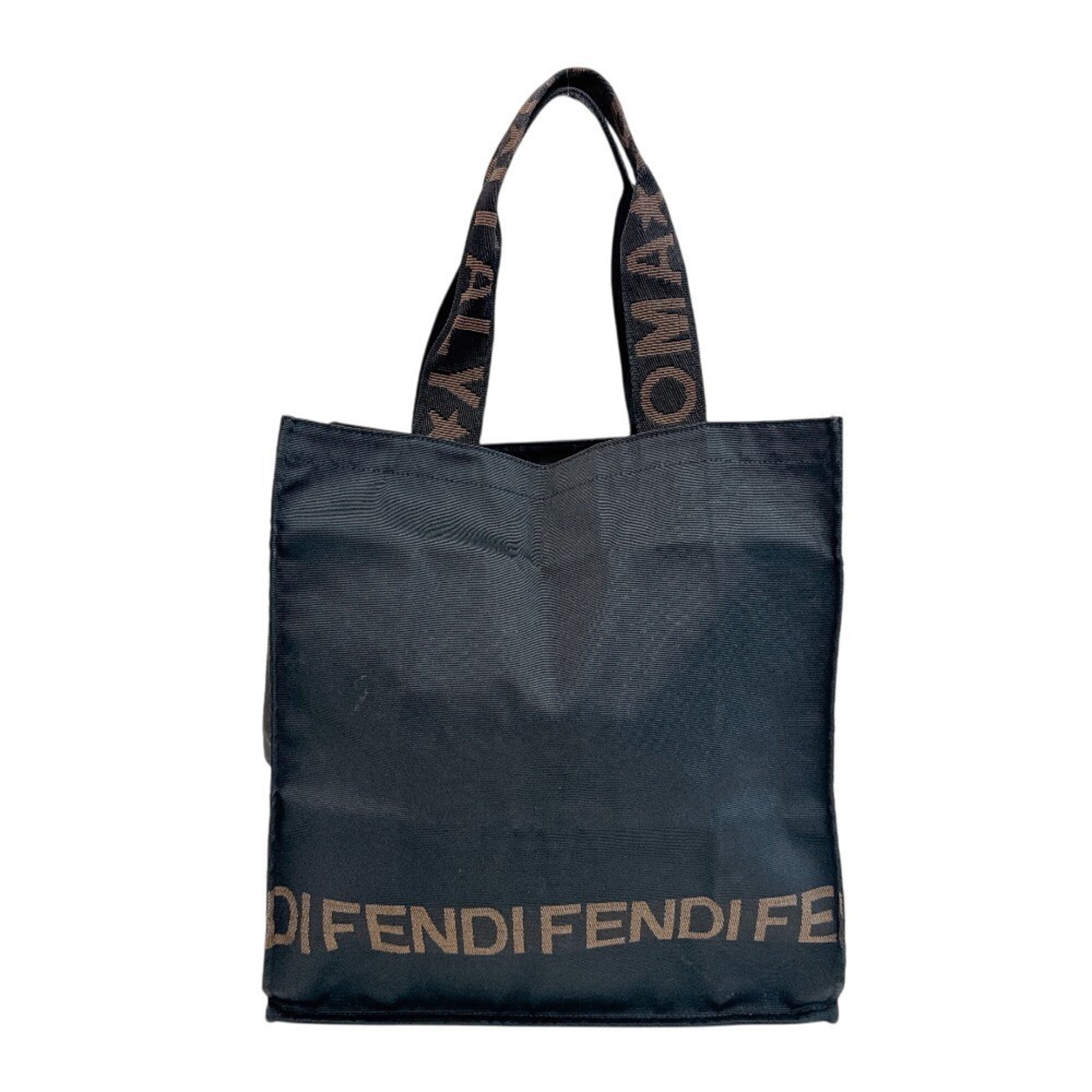 Fendi Black Canvas Tote Bag (Pre-Owned)
